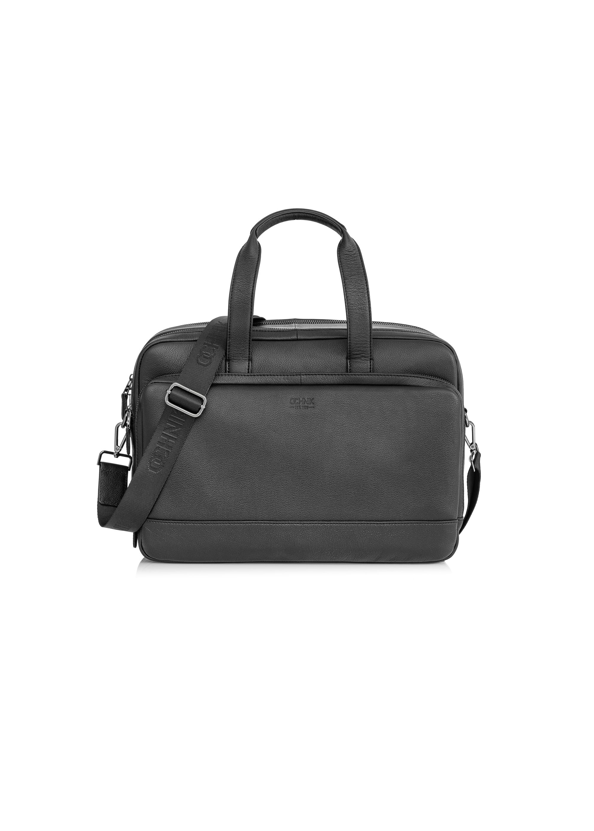 Black leather men's bag TORMS-0020R-99(W25)-01