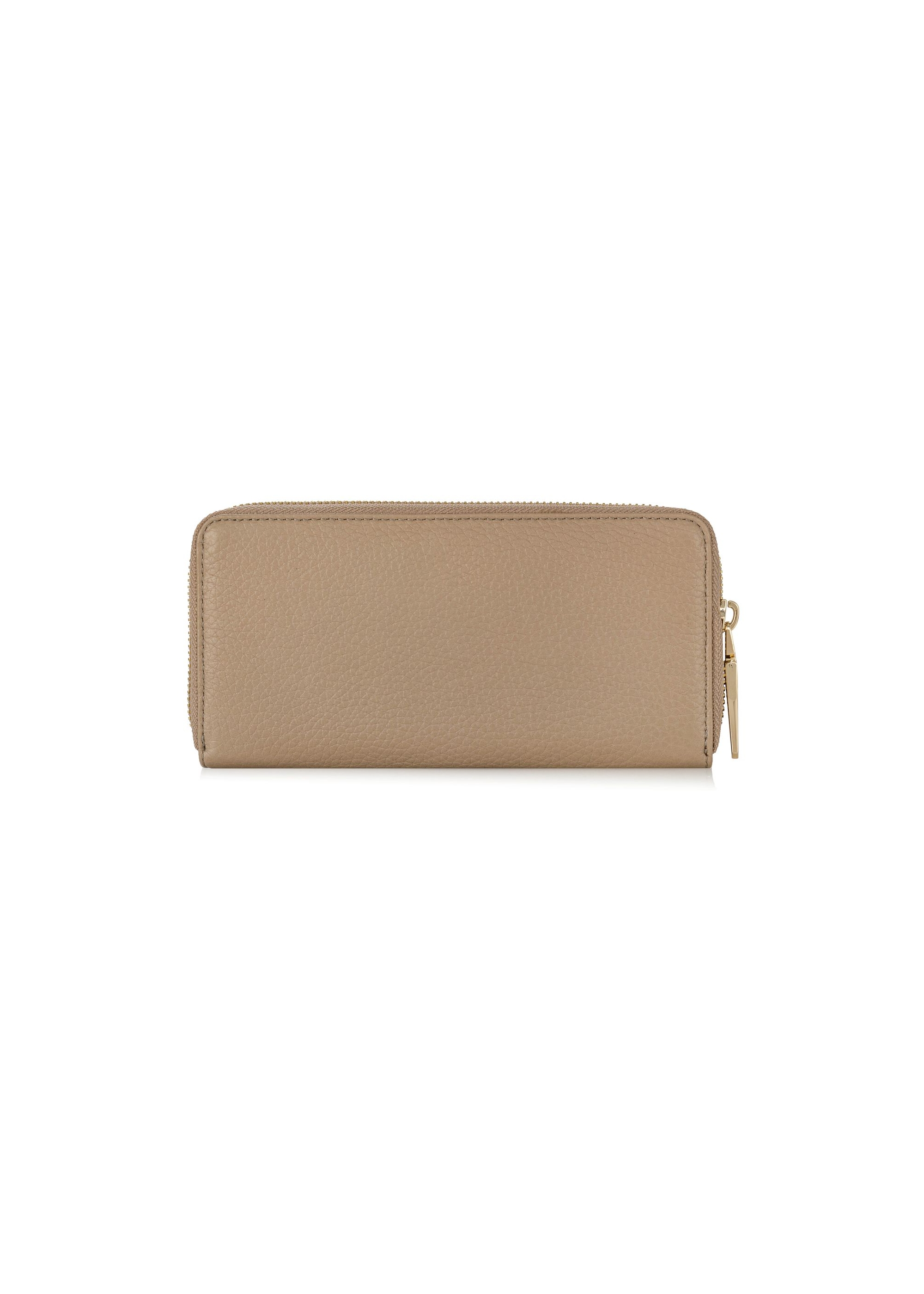 Large beige leather women's wallet PORES-0800B-80(W24)-04