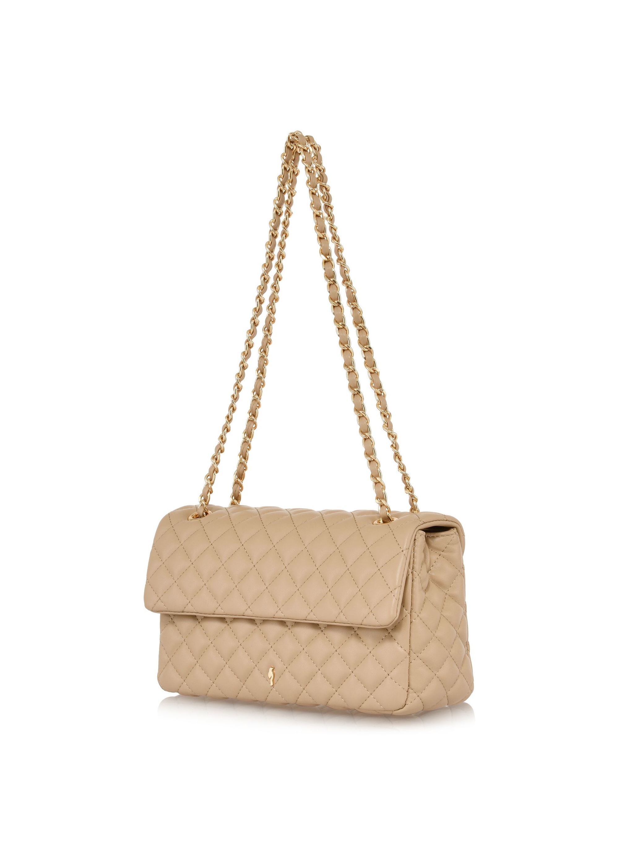 Beige quilted chain bag TOREC-0443D-81(W25)