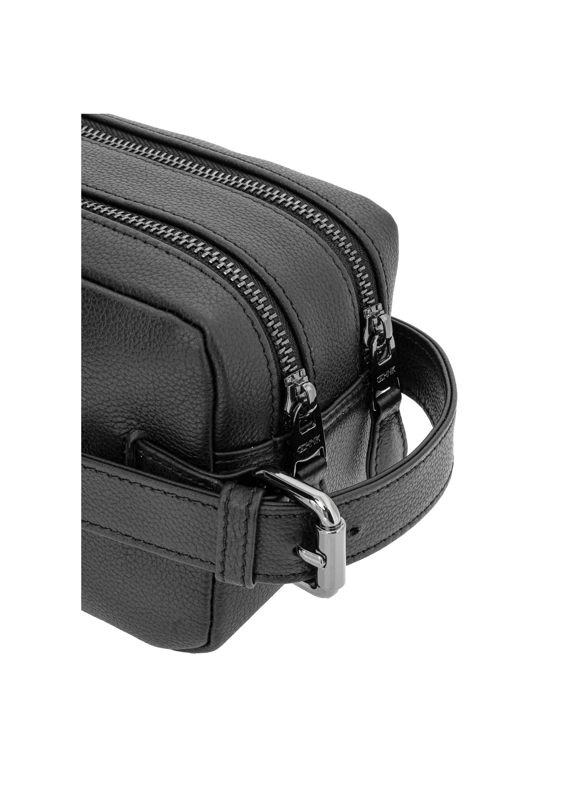 Black leather men's cosmetic bag TORMS-0412R-99(W25)-07