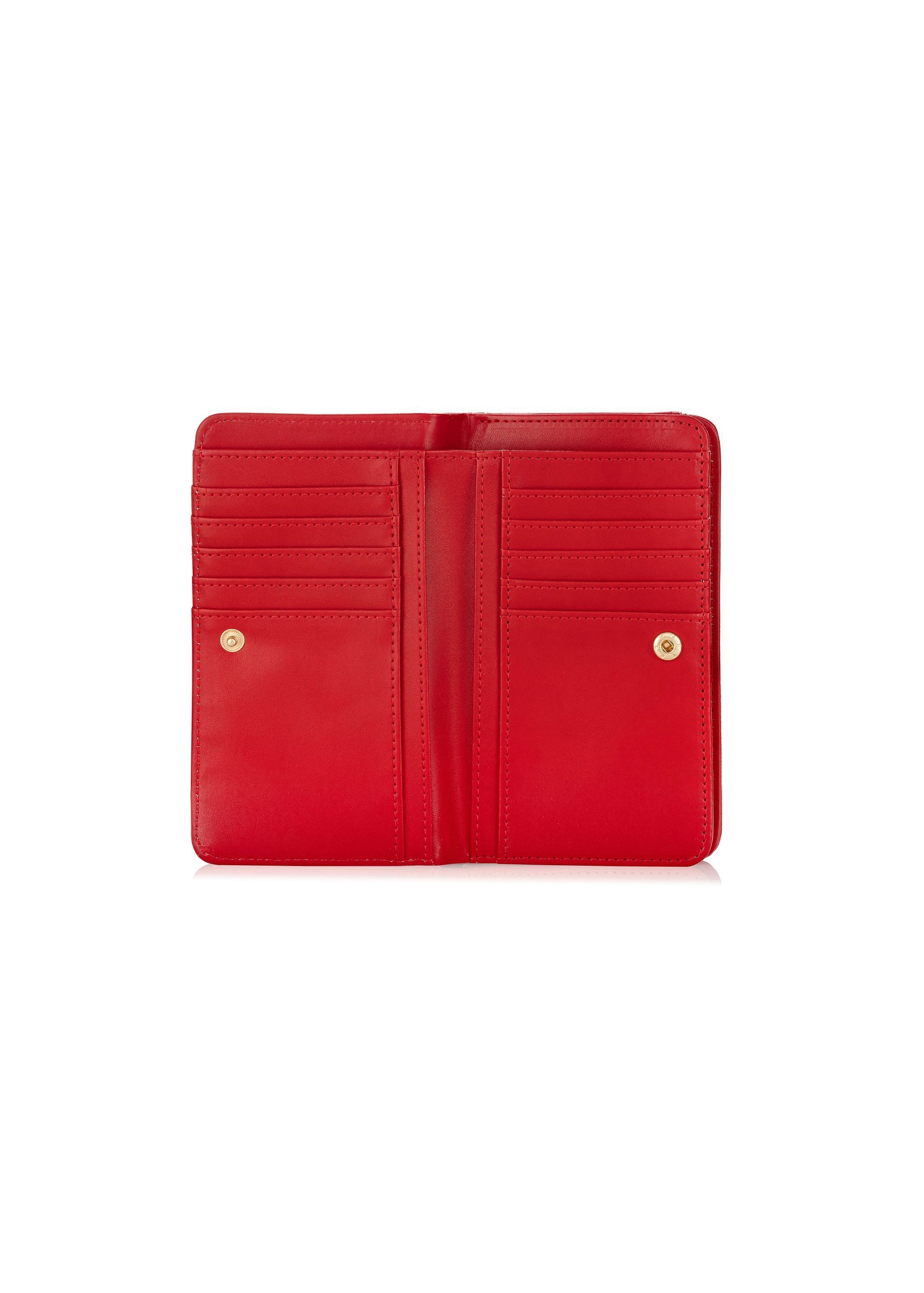 Red women's wallet with logo POREC-0362-42(W24)-07