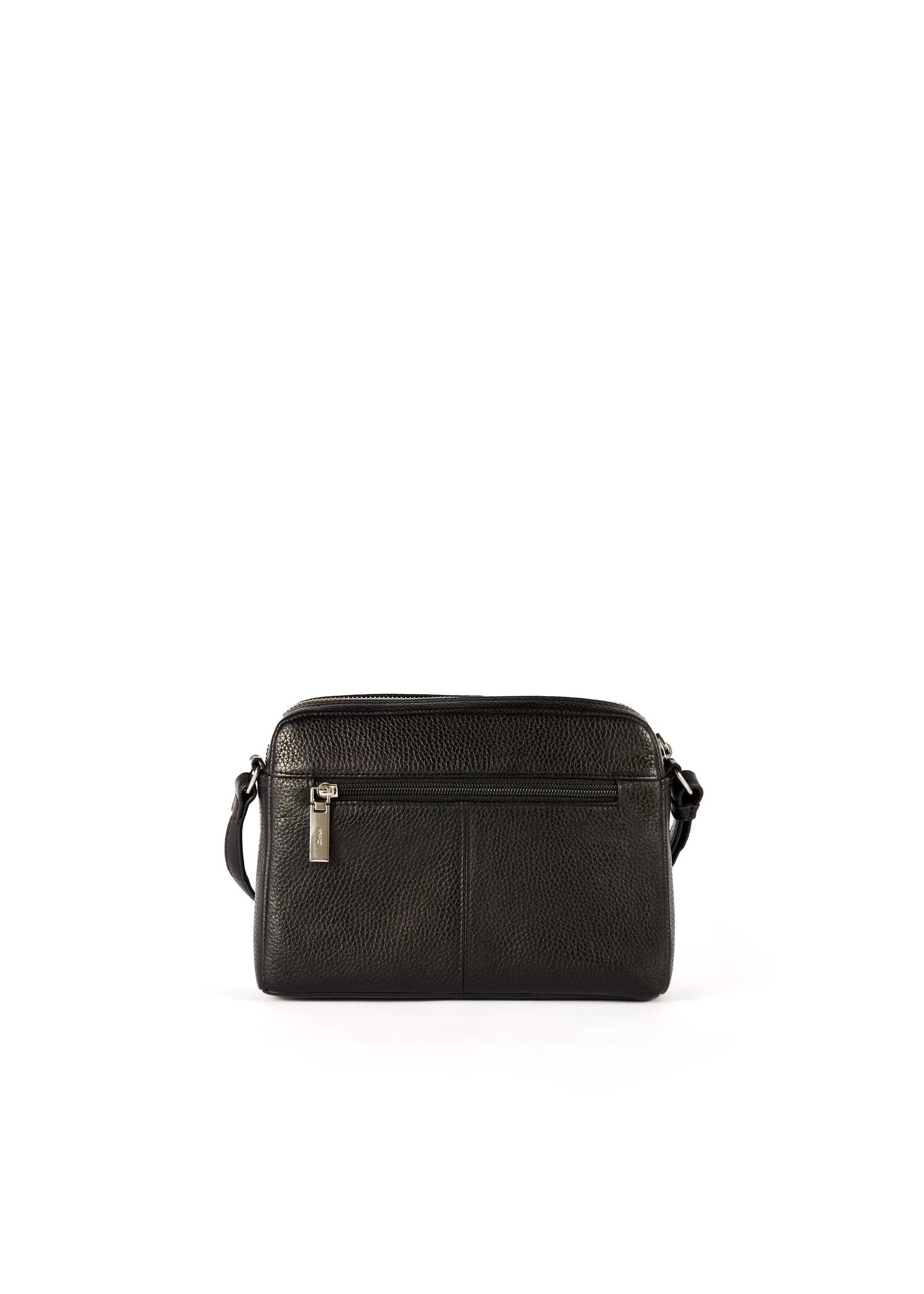 Black leather women's messenger bag TORES-1102-99(W25)-04