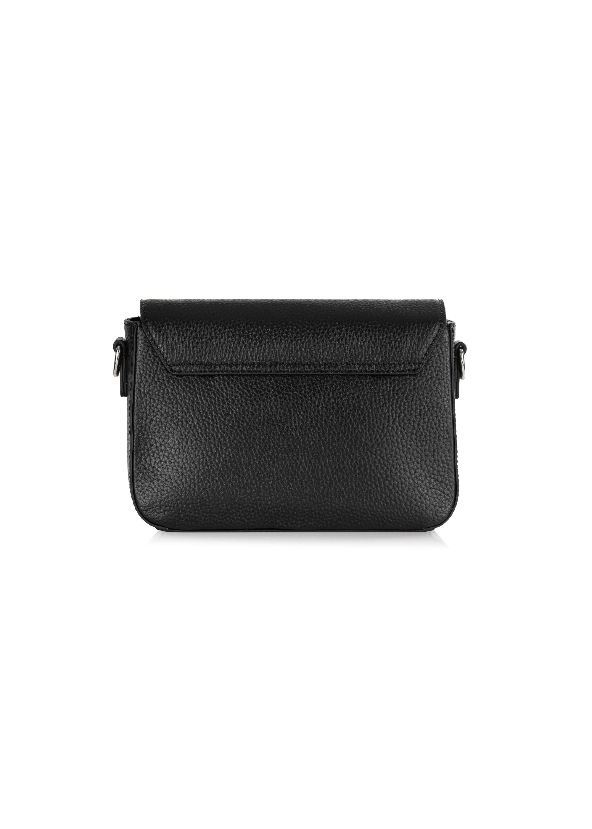 Black leather women's messenger bag TORES-0965A-99(Z24)-05