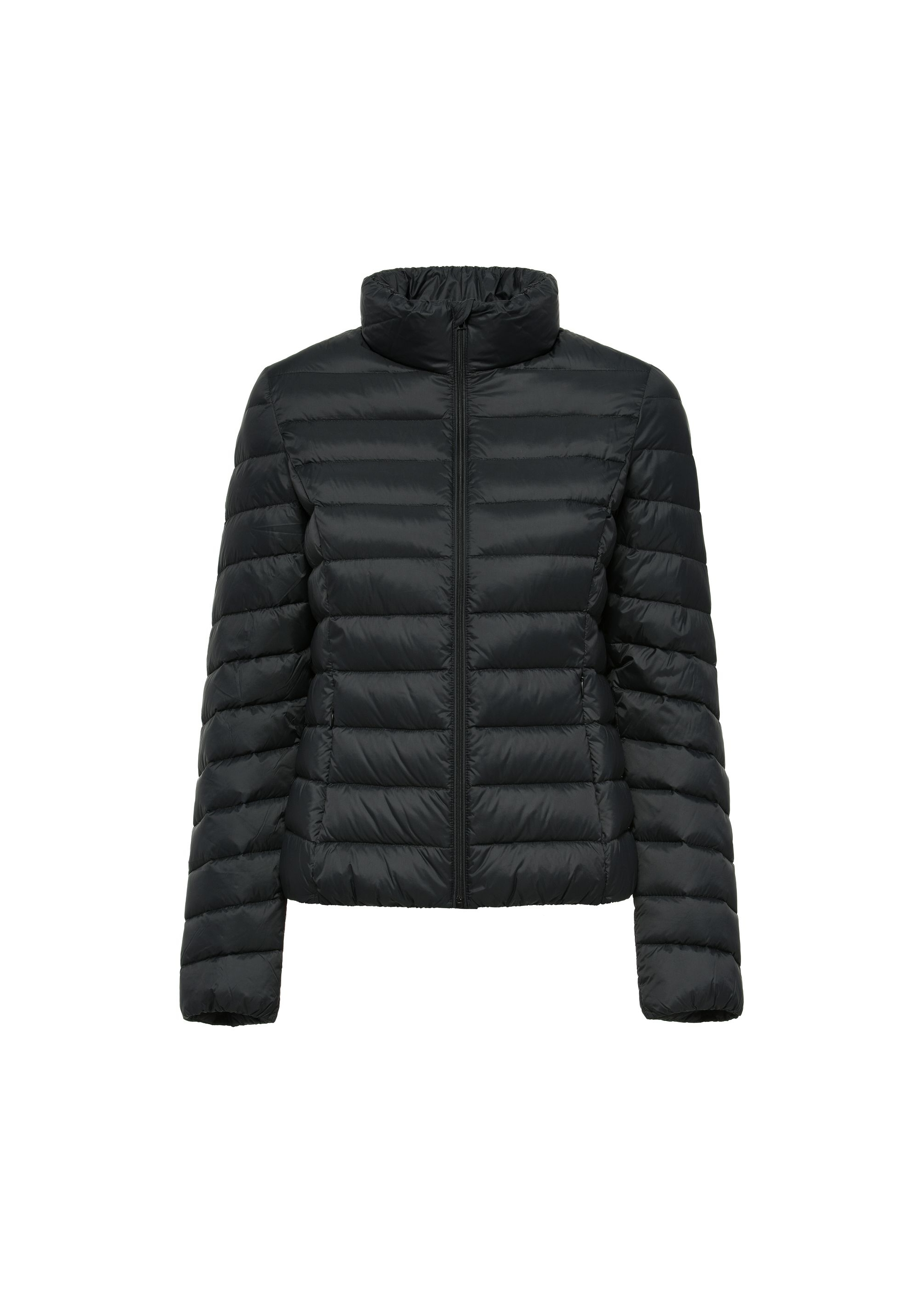 Black quilted women's jacket KURDT-0573-99(W25)-05