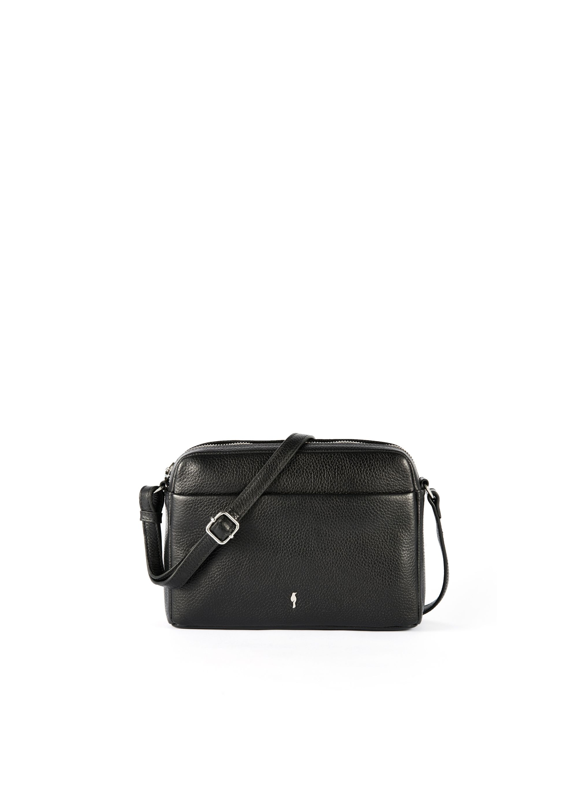 Black leather women's messenger bag TORES-1102-99(W25)-01