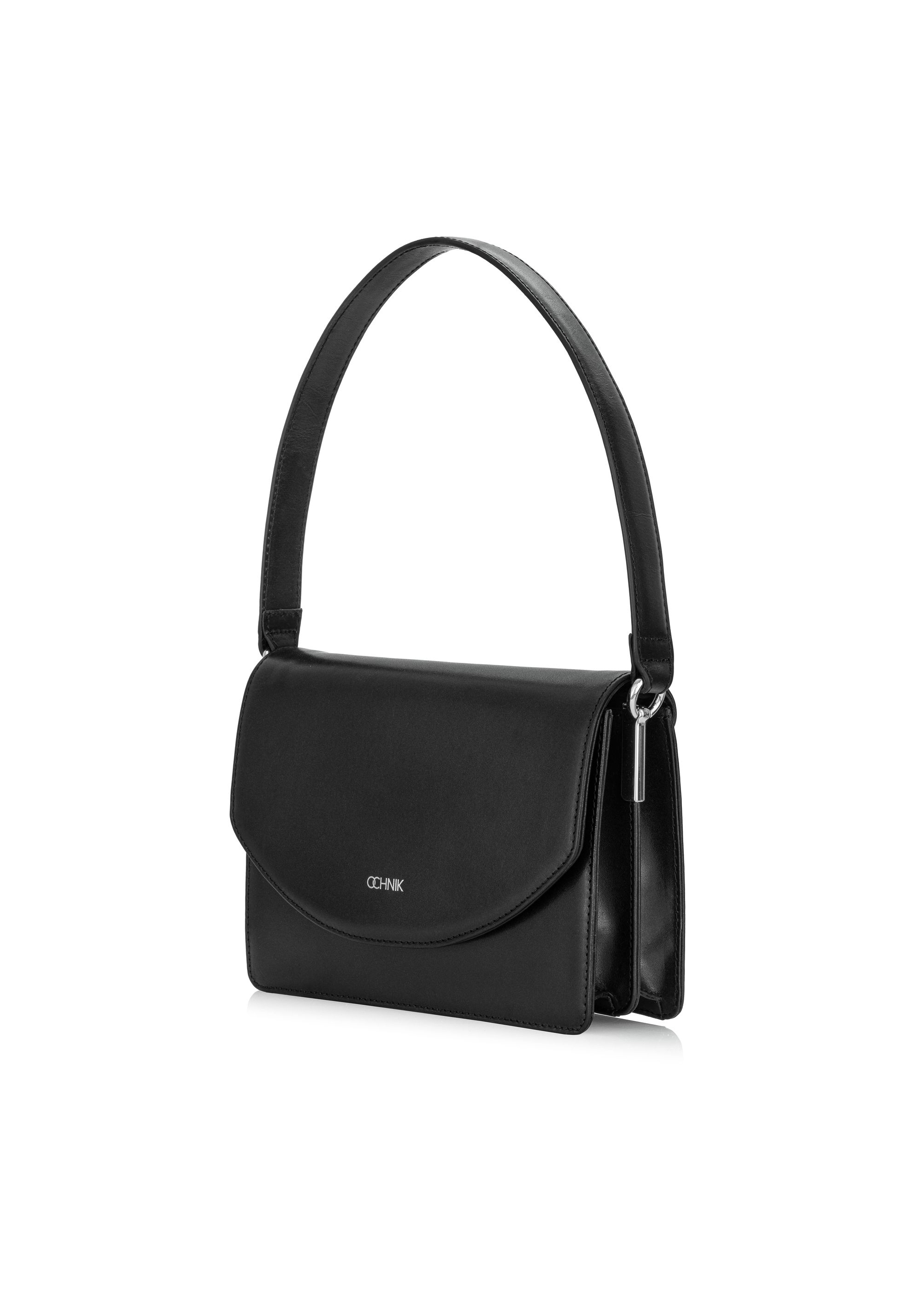 Women's black leather handbag TORES-1059-99(Z24)-02