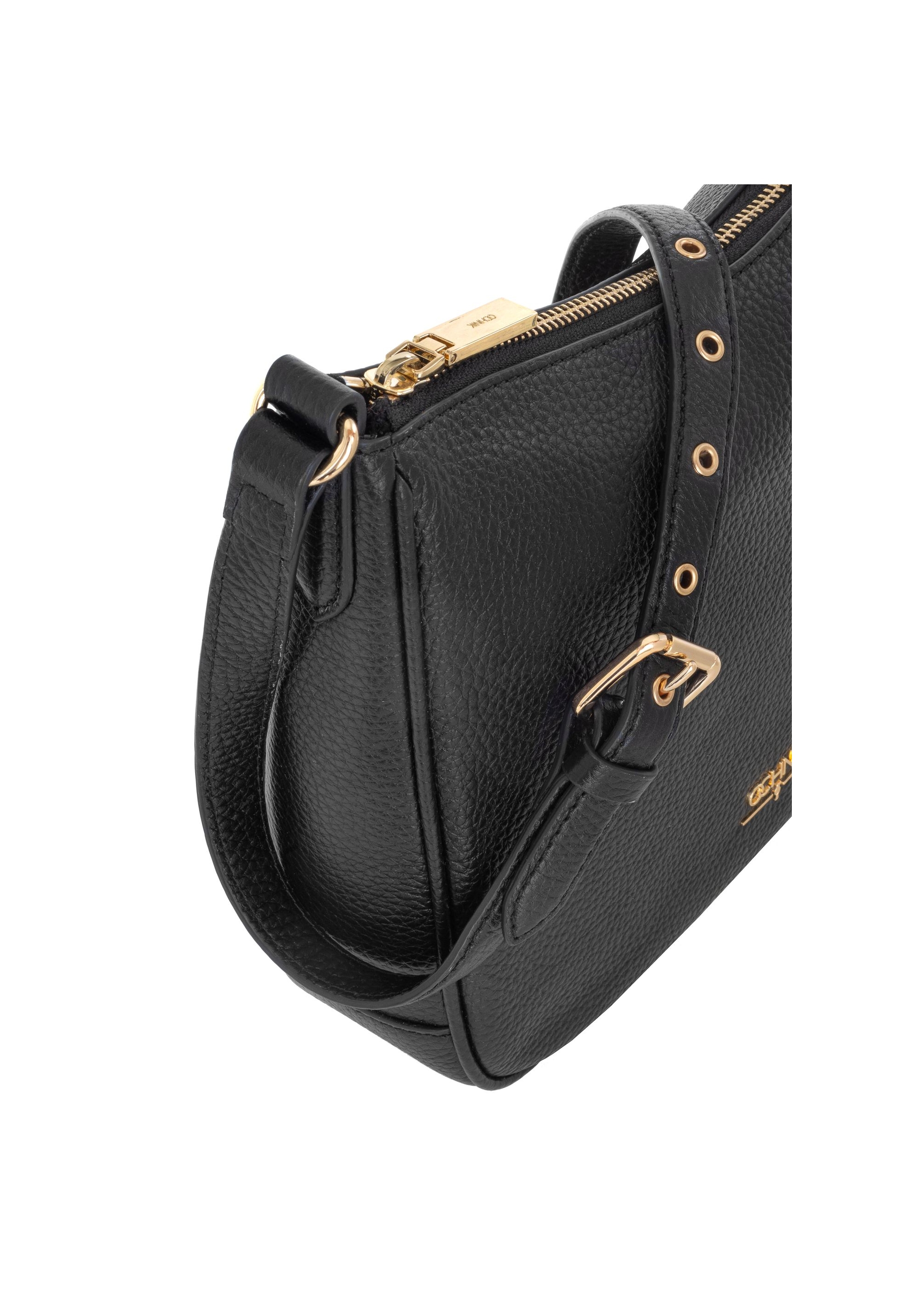 Black leather women's shoulder bag TORES-1041-99(Z24)-08