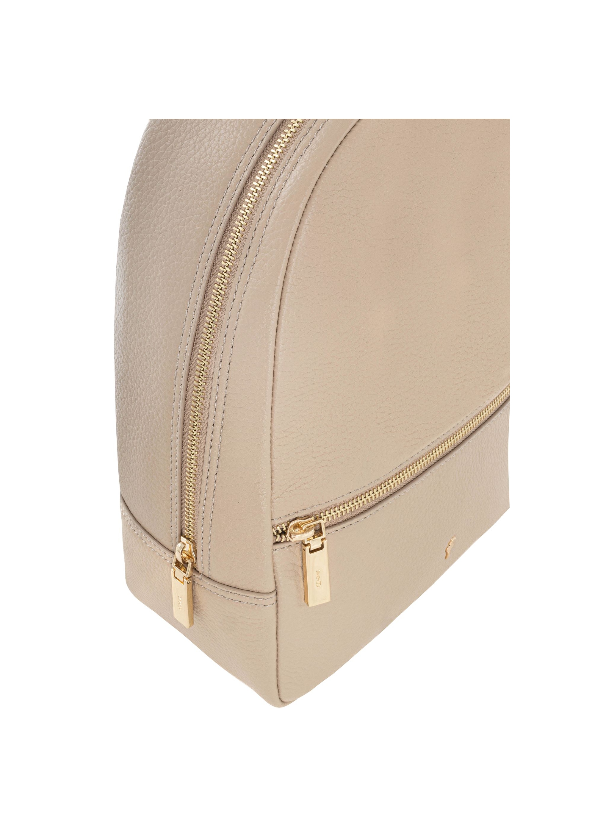 Beige leather women's backpack TORES-0898C-80(W25)-06