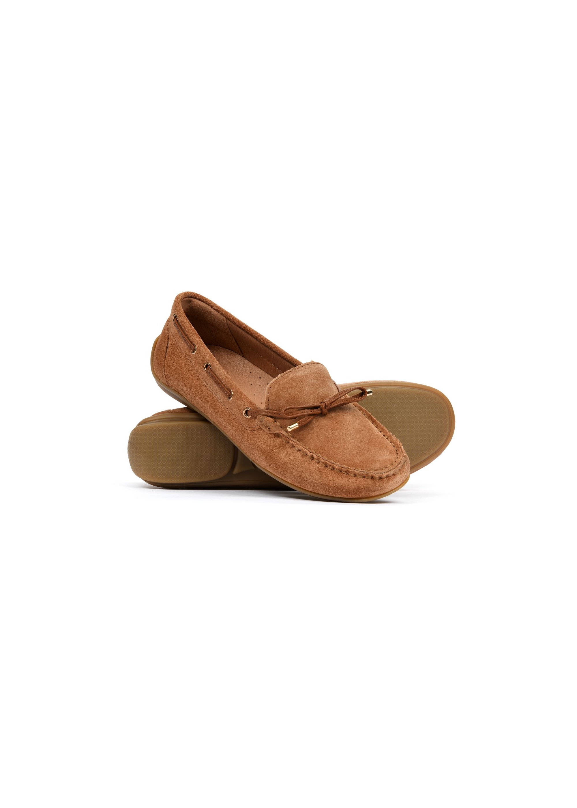 Brown women's loafers BUTYD-1053A-24(W25)-05