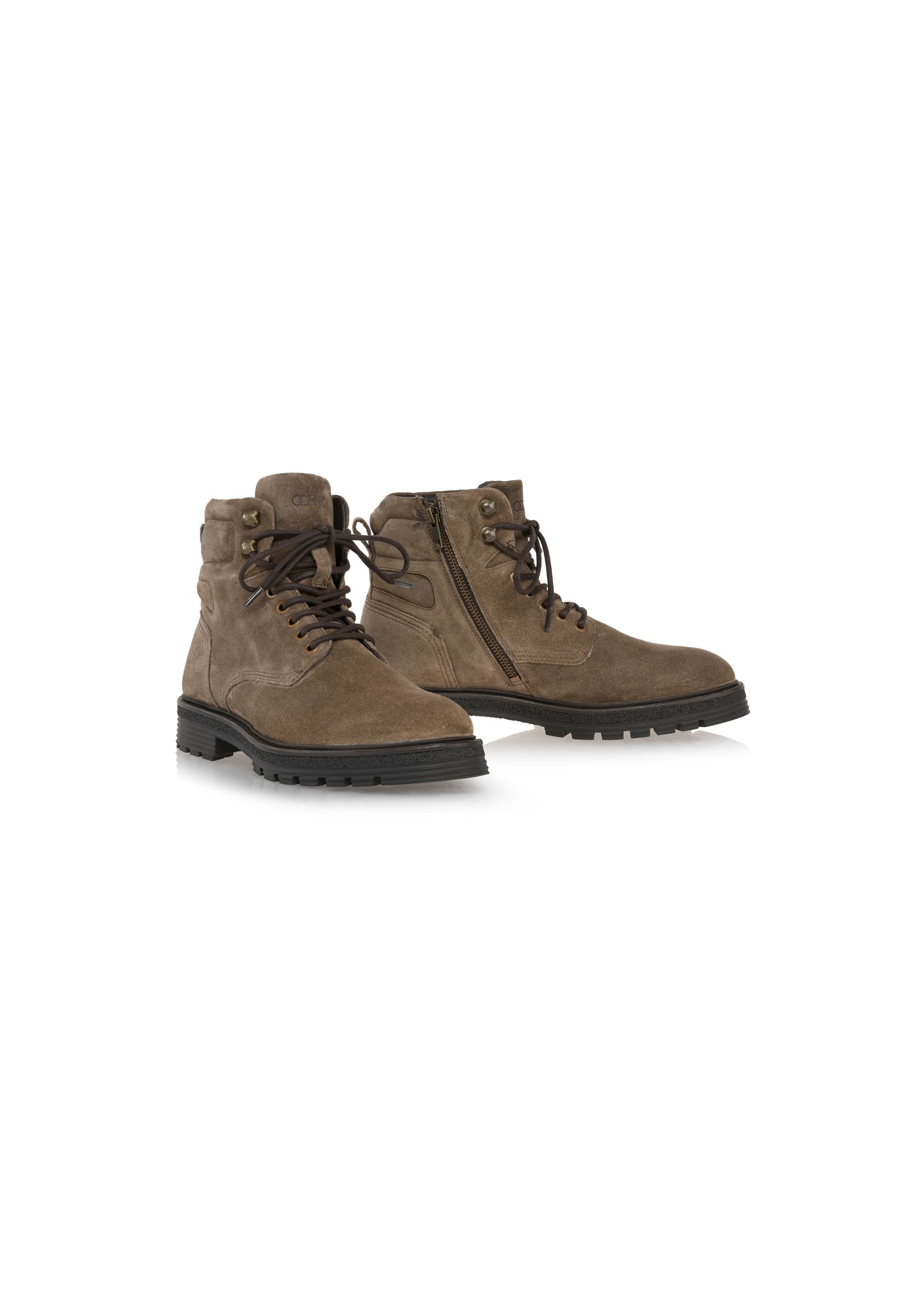 Men's suede boots in brown color BUTYM-0473-93(Z24)-02