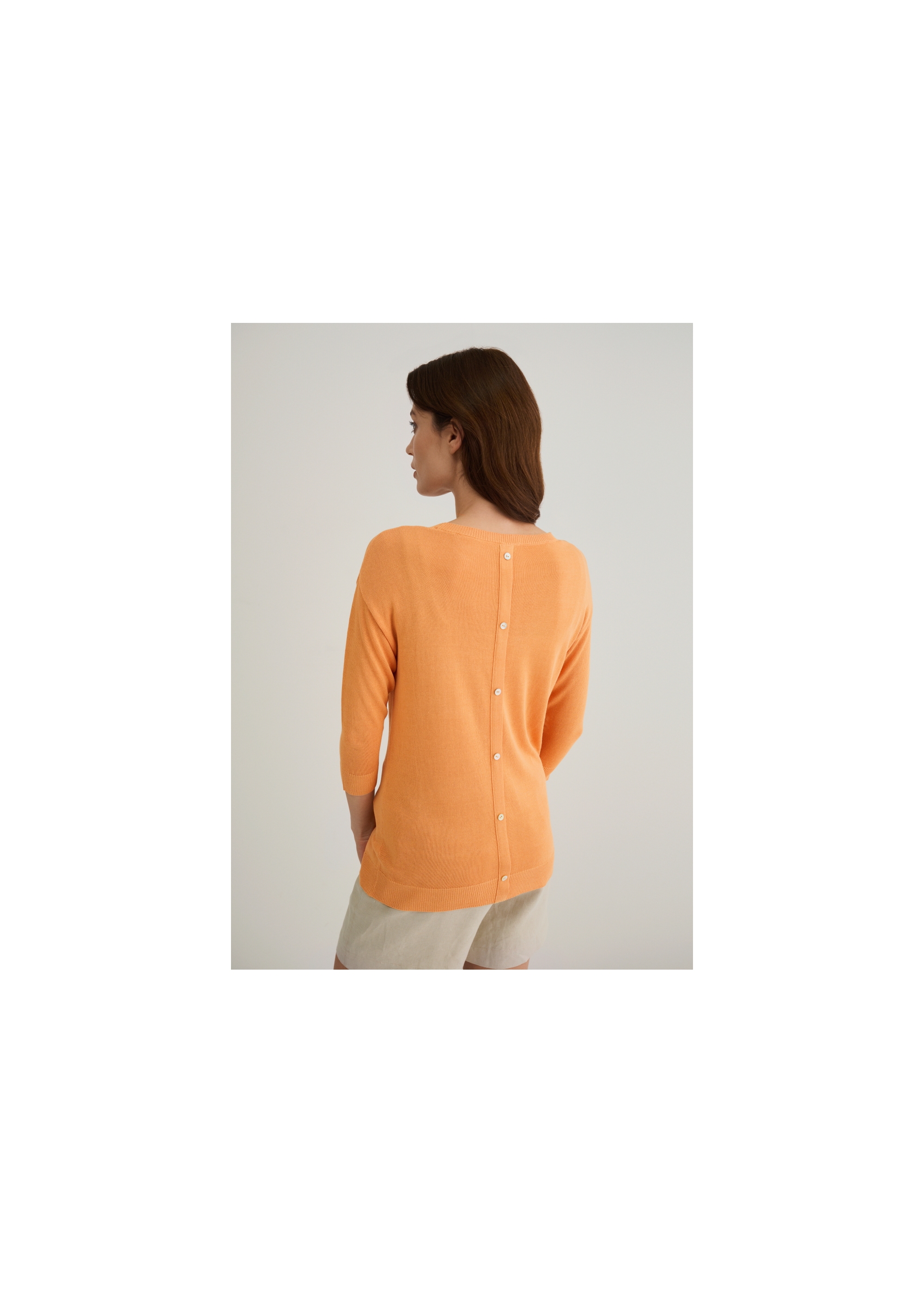 Women's orange blouse BLUDT-0140-30(W22)-06