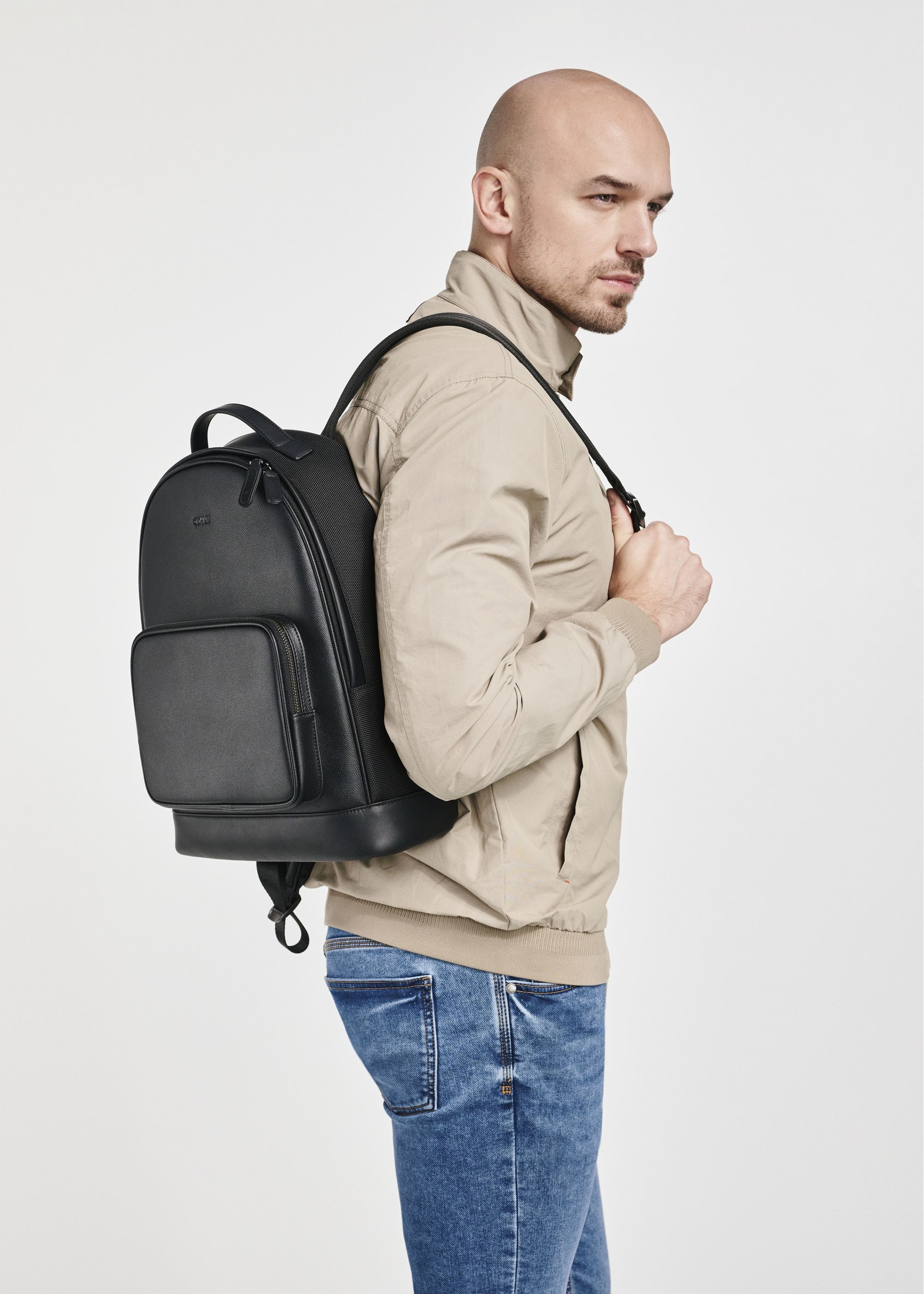 Black large men's backpack TORMN-0361-99(W25)-07