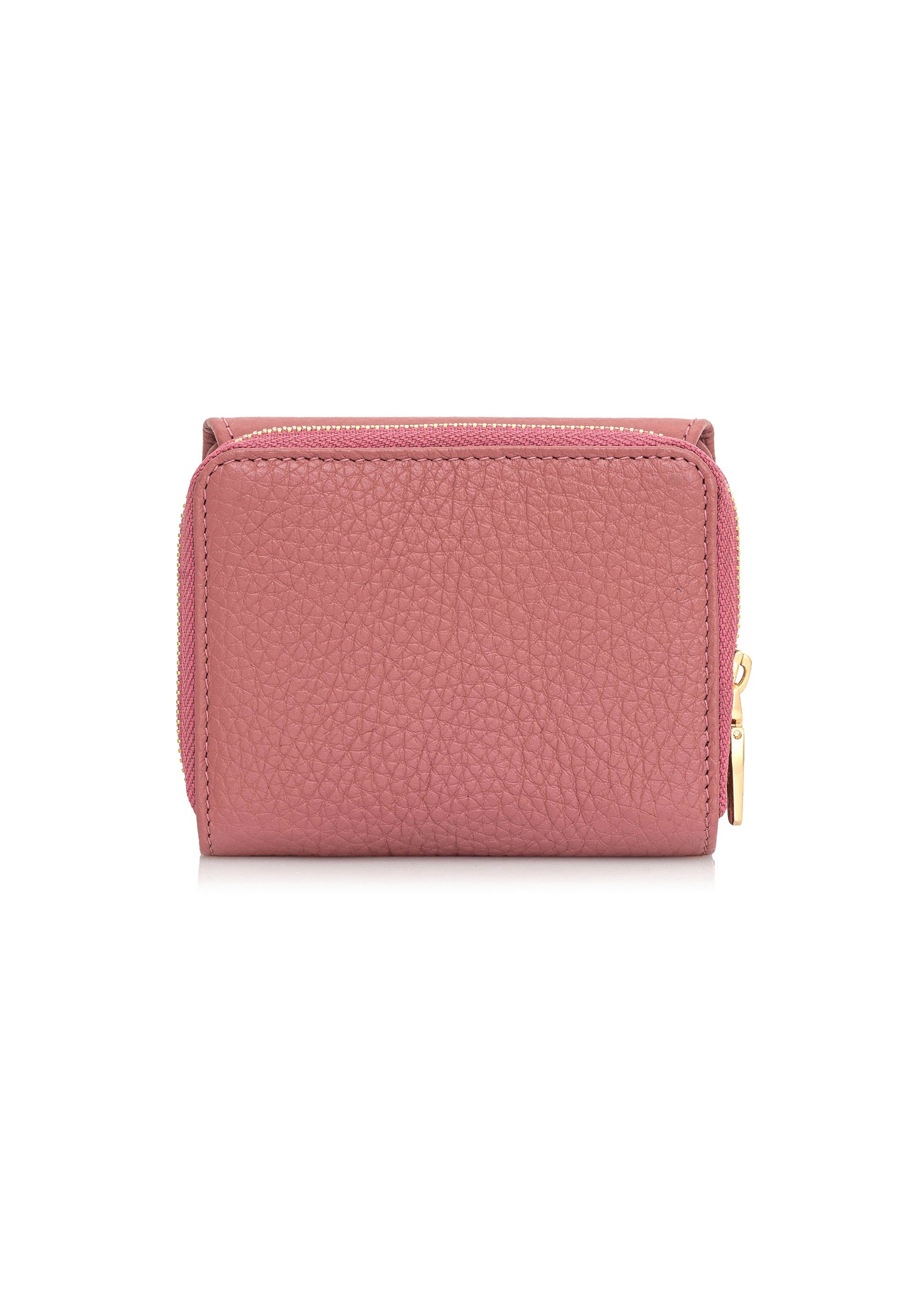 Small pink leather women's wallet PORES-0802E-31(Z24)-6