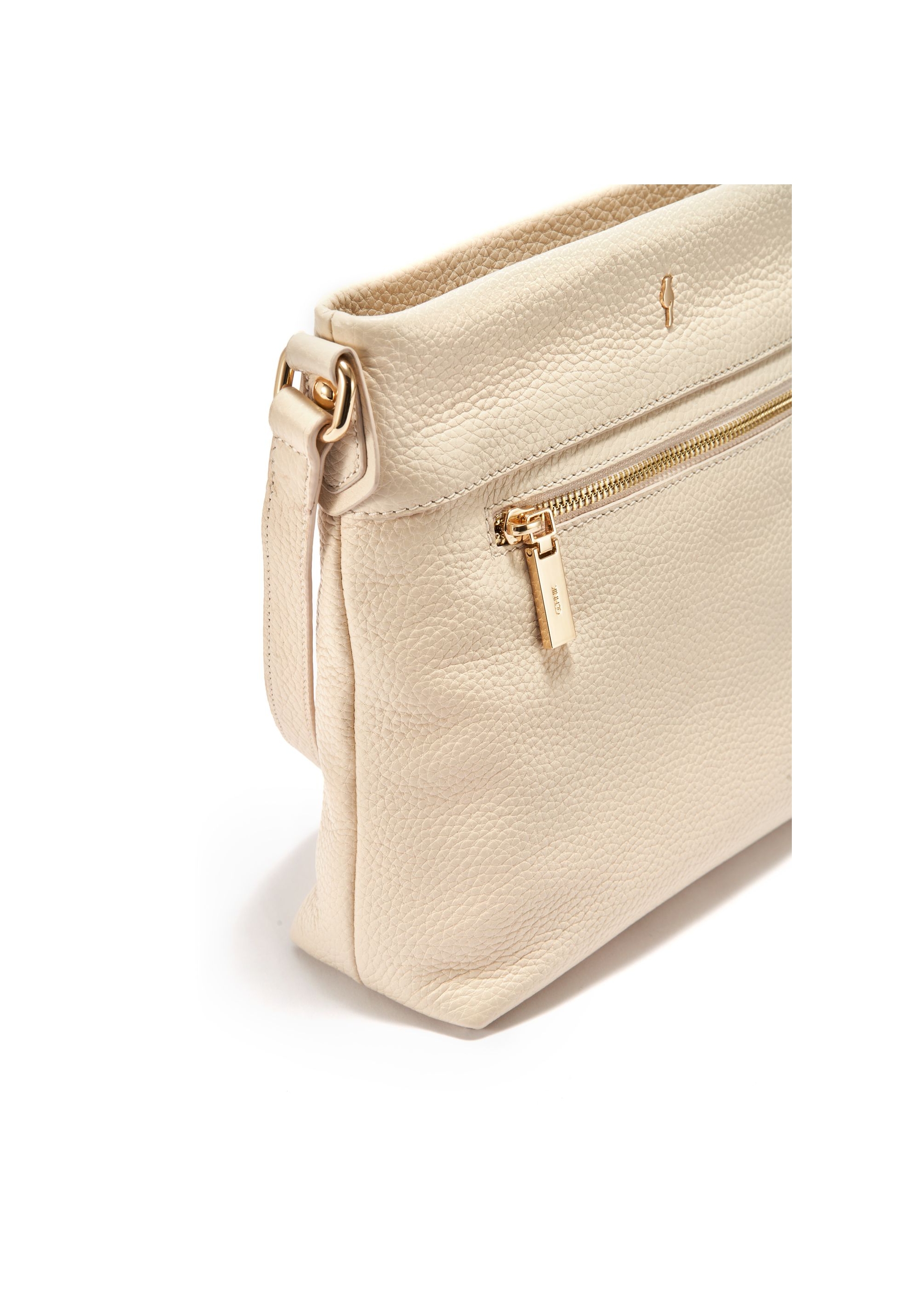 Cream leather women's shoulder bag TORES-0896C-12(W25)