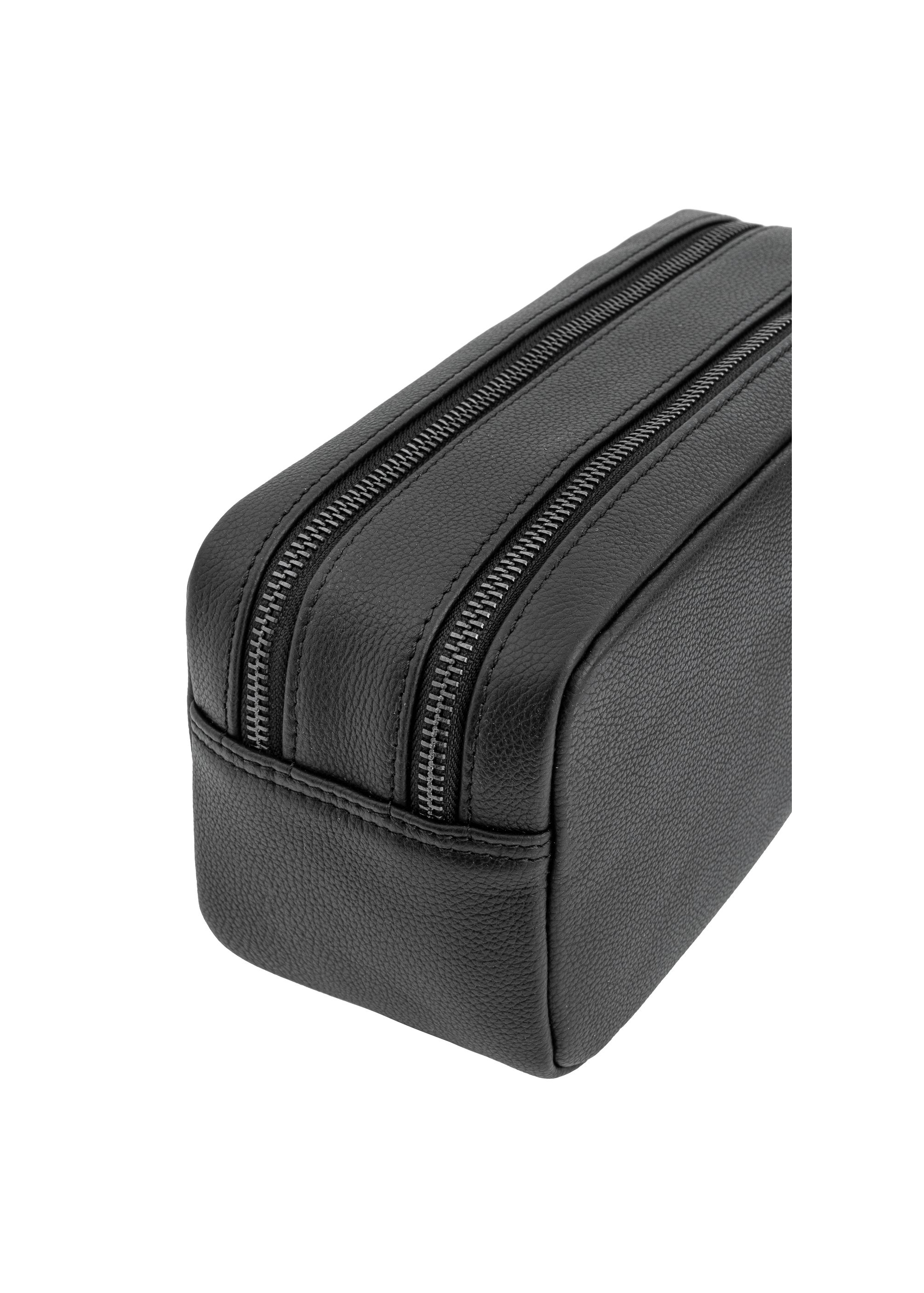 Black leather men's cosmetic bag TORMS-0412R-99(W25)-06