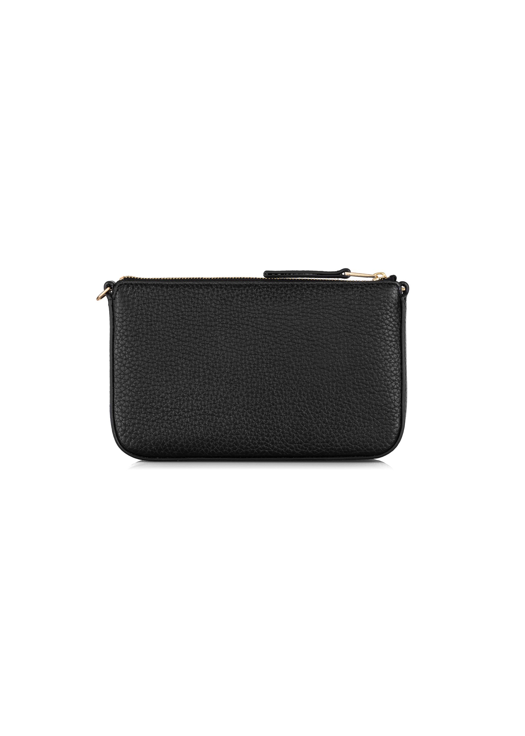 Black leather women's wallet with handle PORES-0887-99(Z23)-03