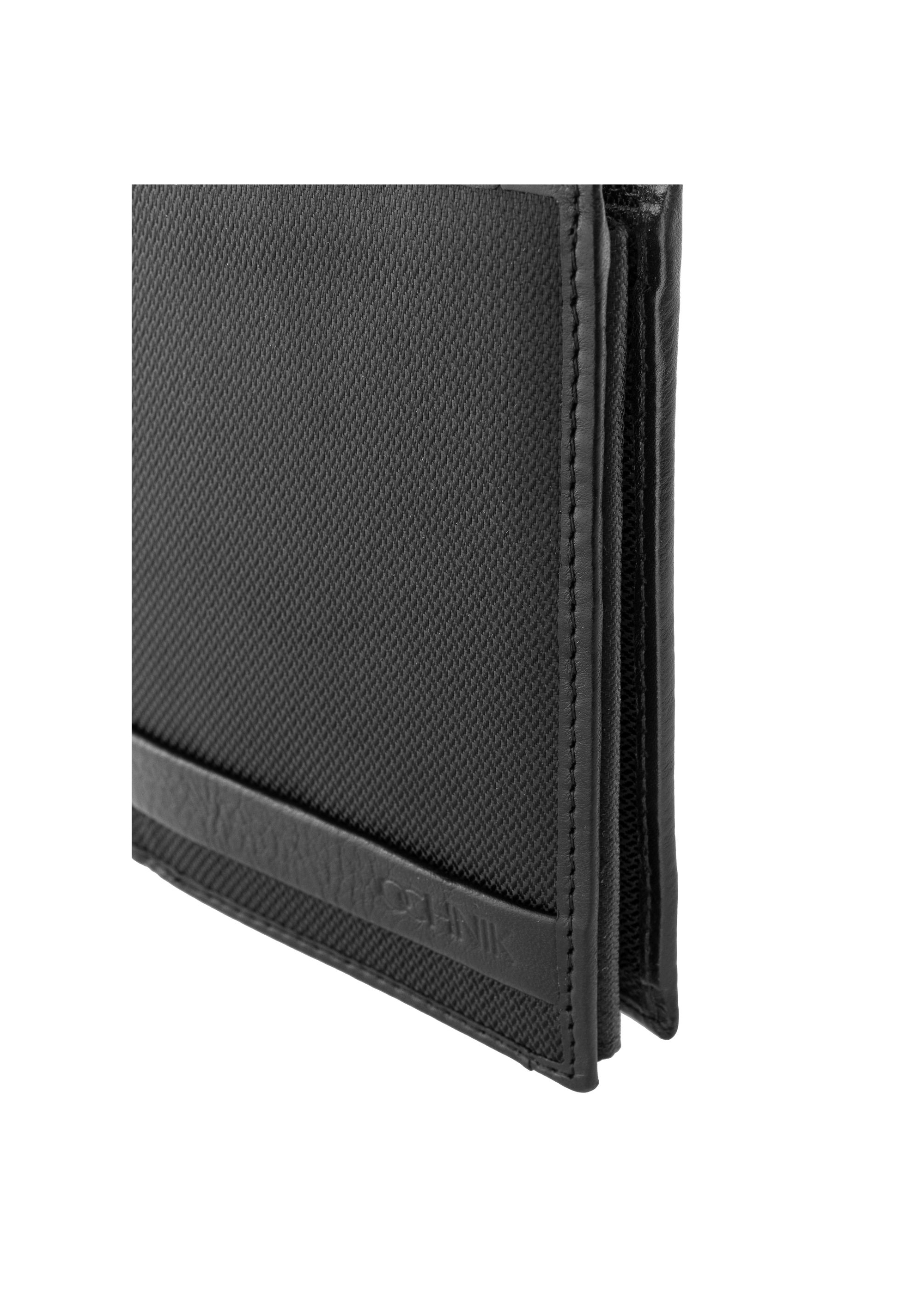 Black folding men's wallet PORMN-0019-99(Z23)-06