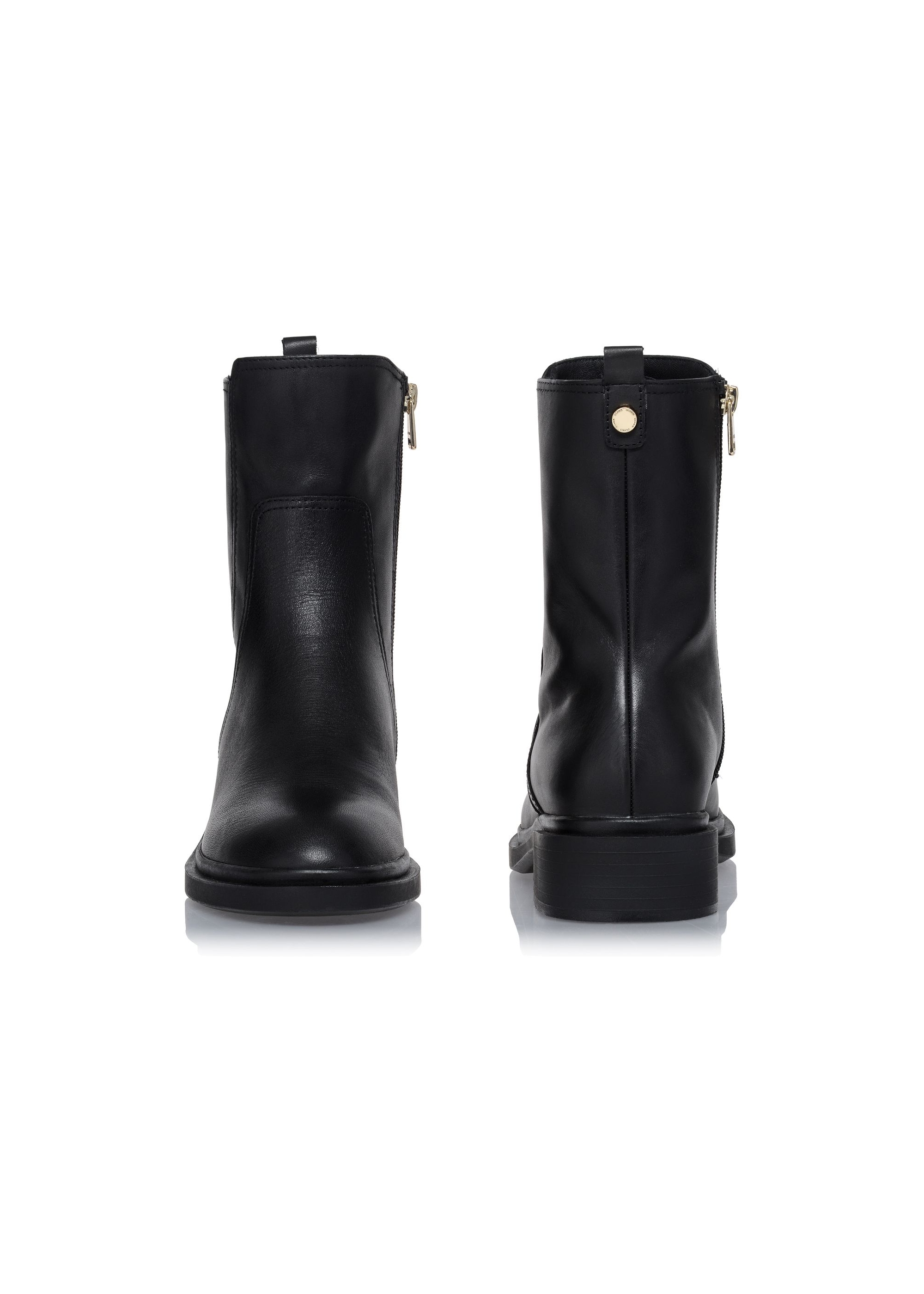 Women's black leather boots BUTYD-1033-99(Z23)-03