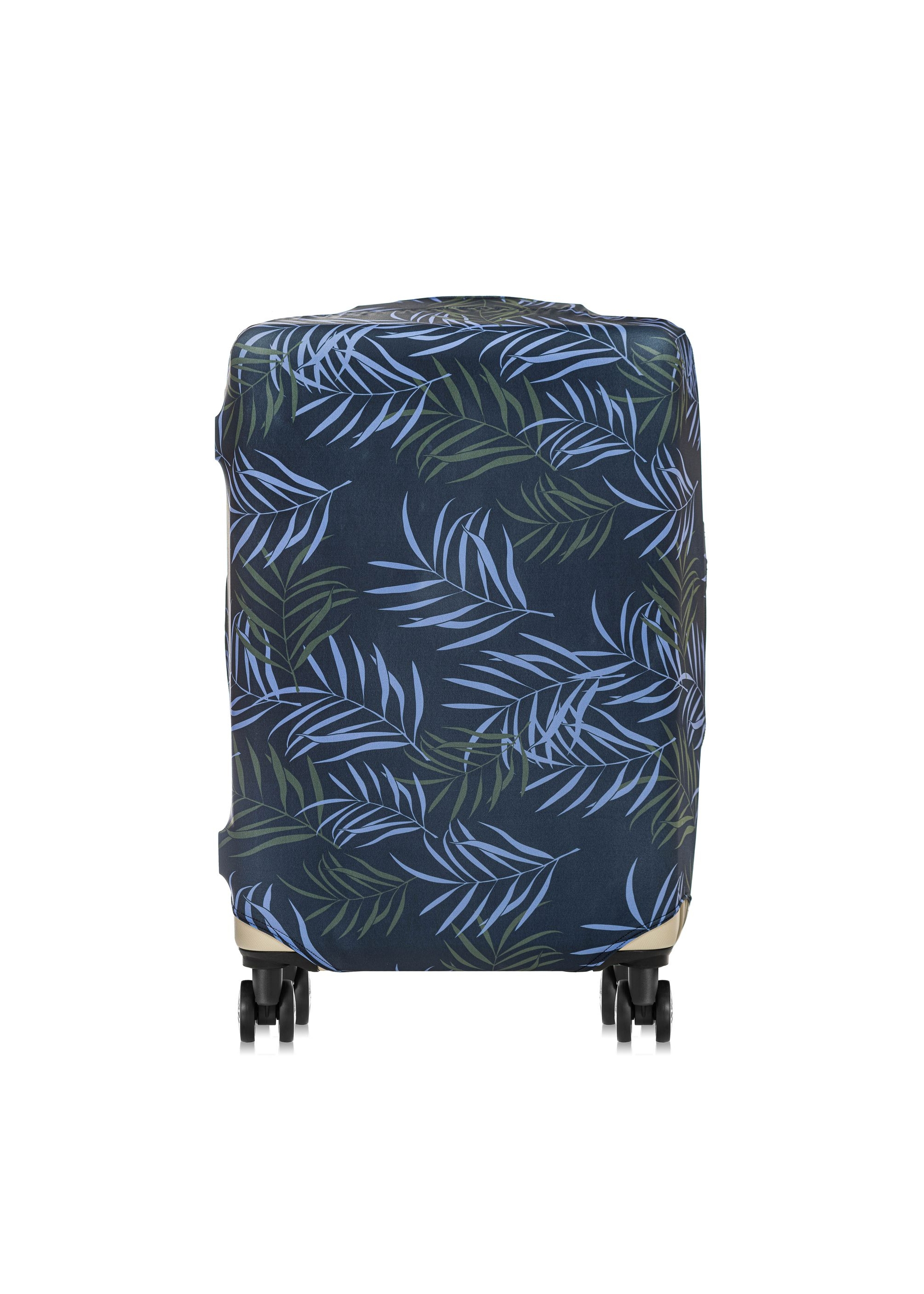 Cover with a plant motif for a medium suitcase AW-005-0024-69-M(W24)-01