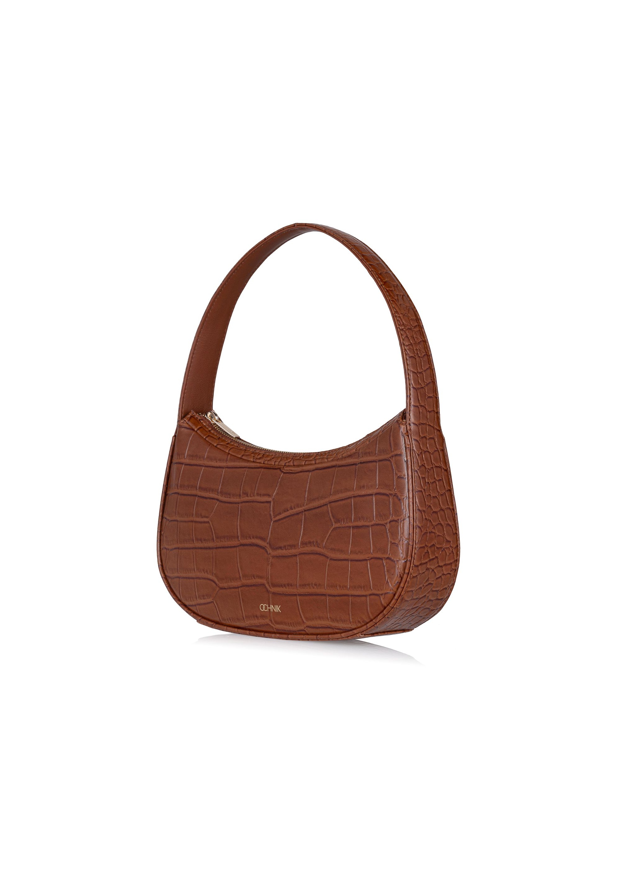 Brown leather women's hobo handbag TORES-0999-87(W24)-02