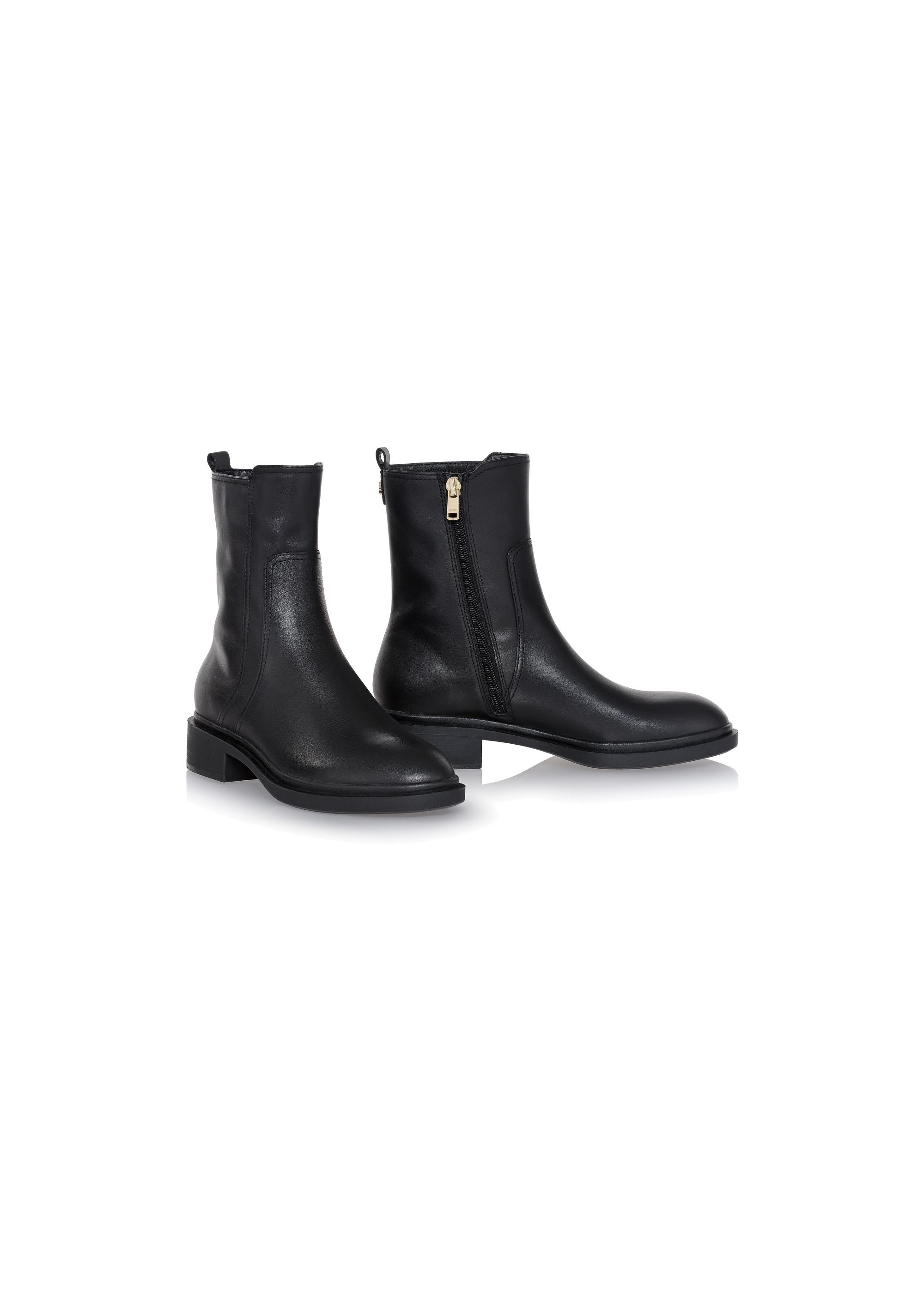 Women's black leather boots BUTYD-1033-99(Z23)-02