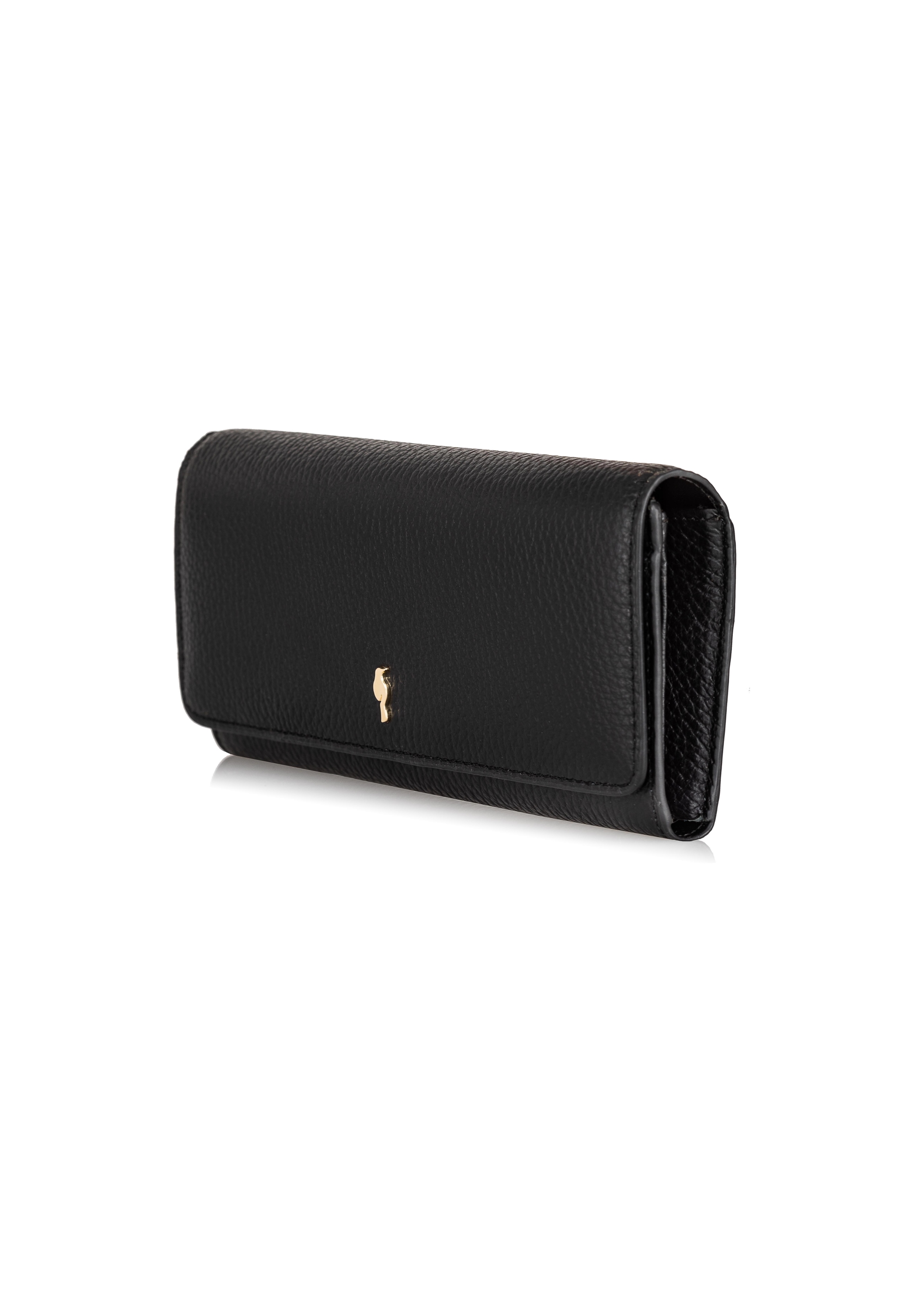 Large black leather wallet for women PORES-0893-99(Z23)-02