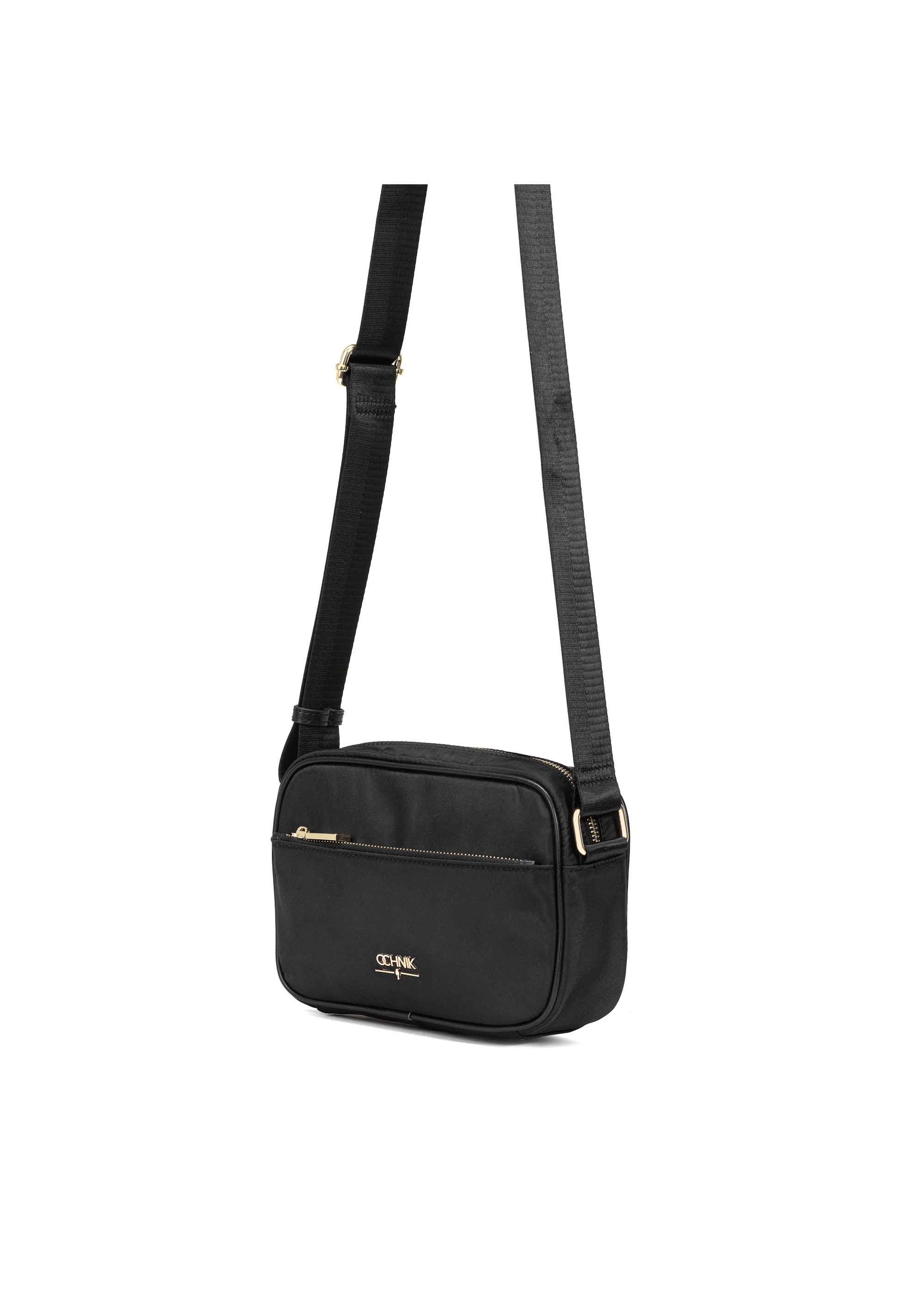 Black nylon women's messenger bag TOREN-0309-99(W25)-06