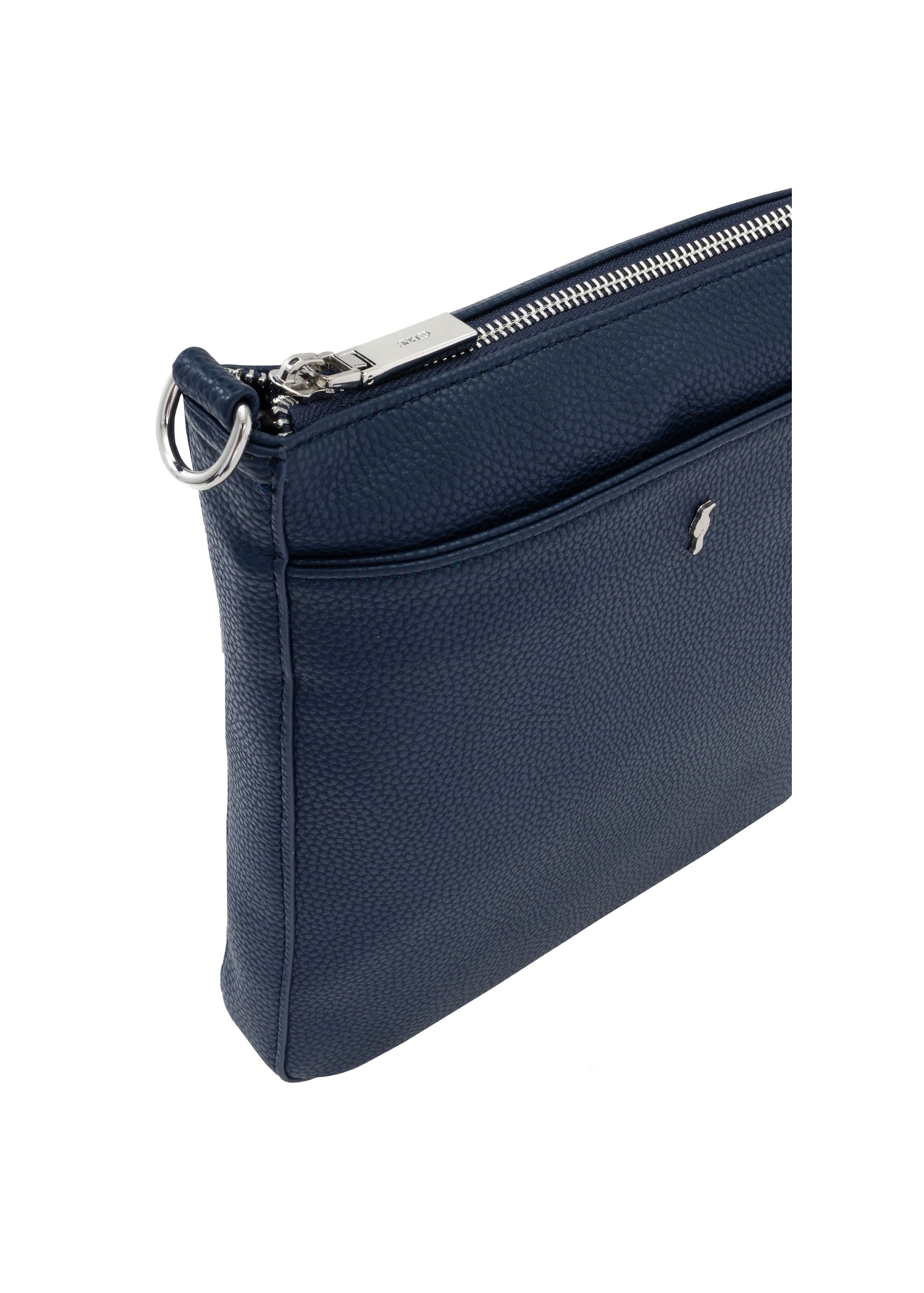 Navy blue women's handbag with pocket TOREC-0708-69(Z24)-06