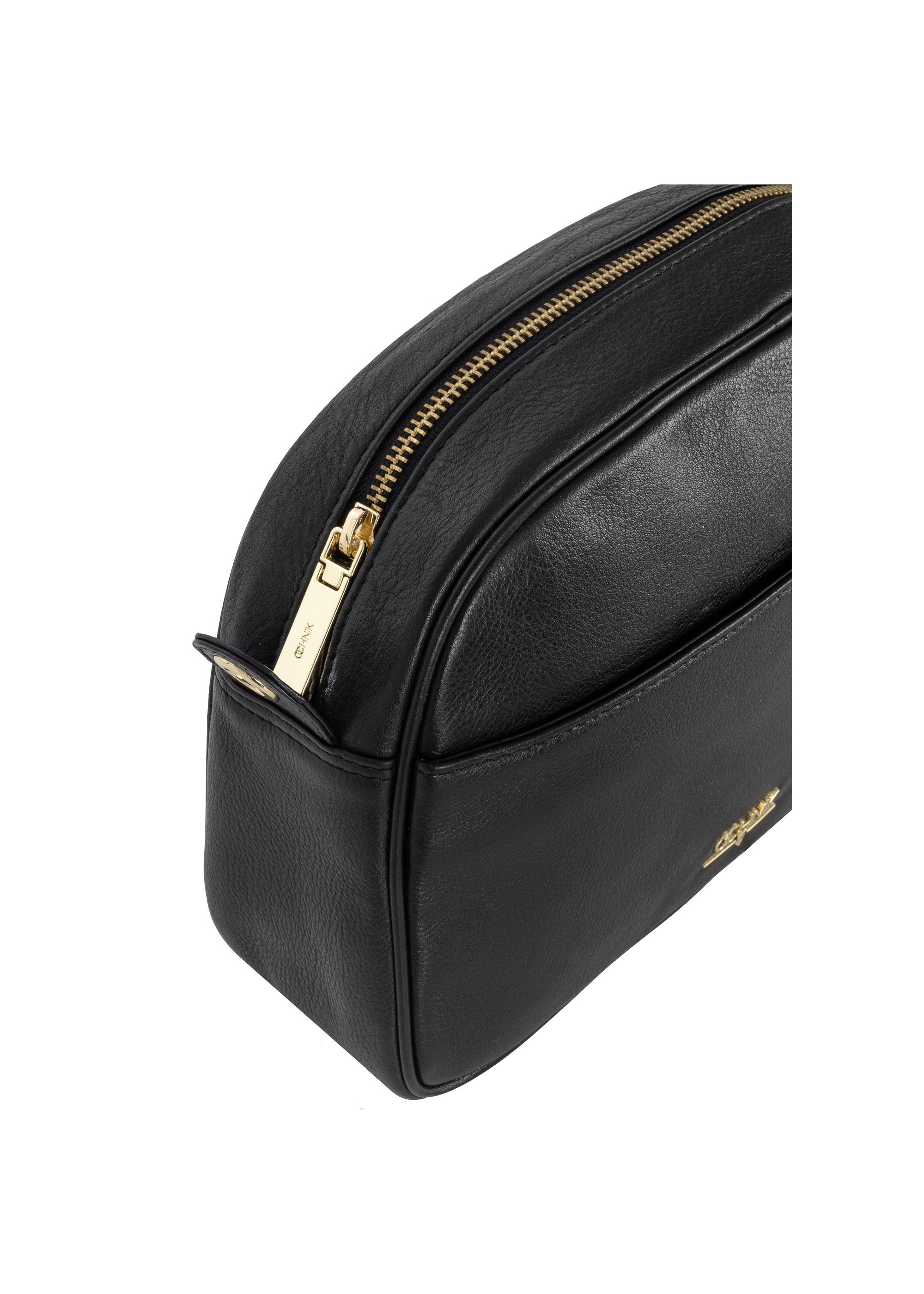 Women's black leather shoulder bag TORES-0806B-99(W24)-06