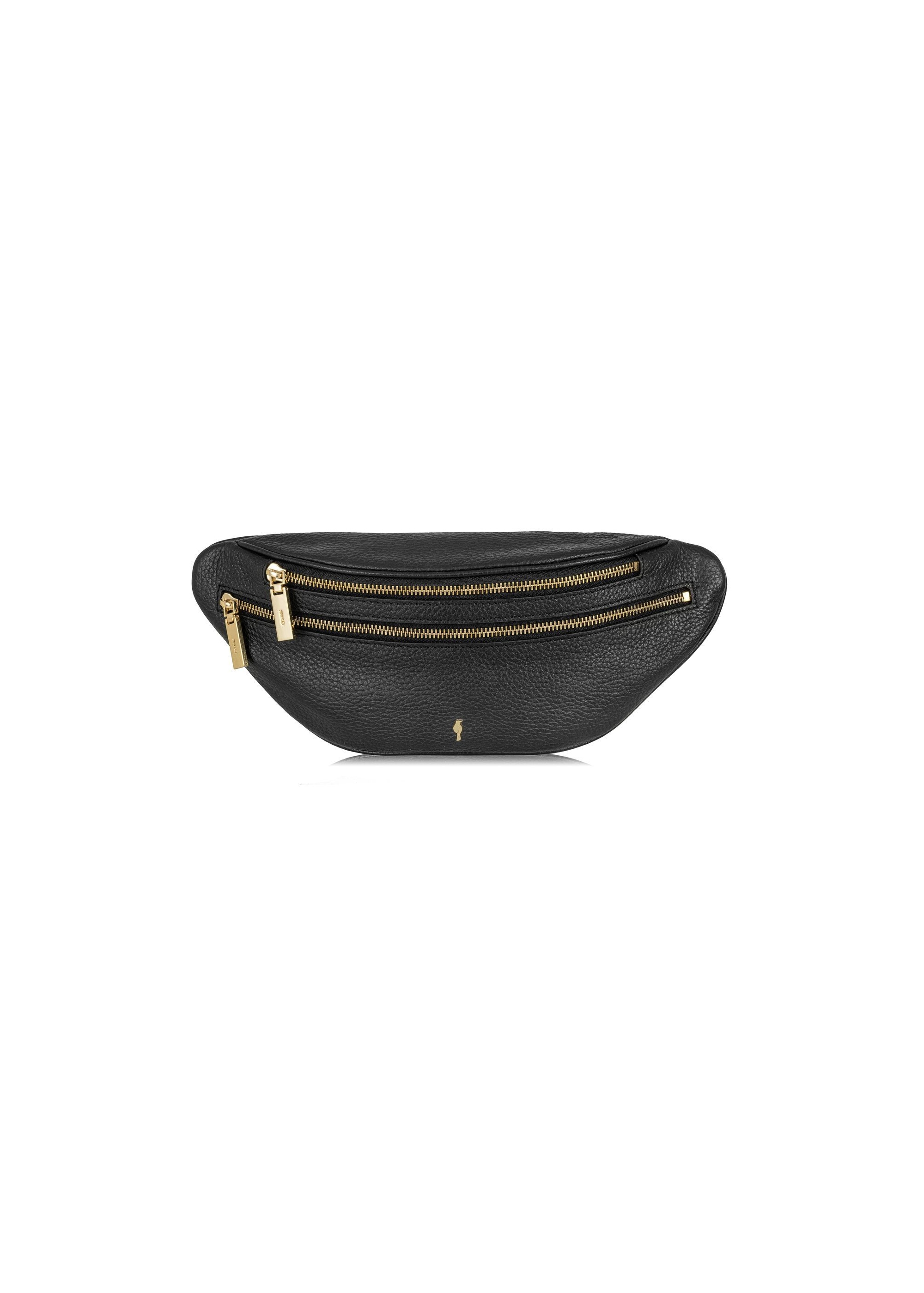 Leather black women's waist bag TORES-0721C-99(Z24)-01