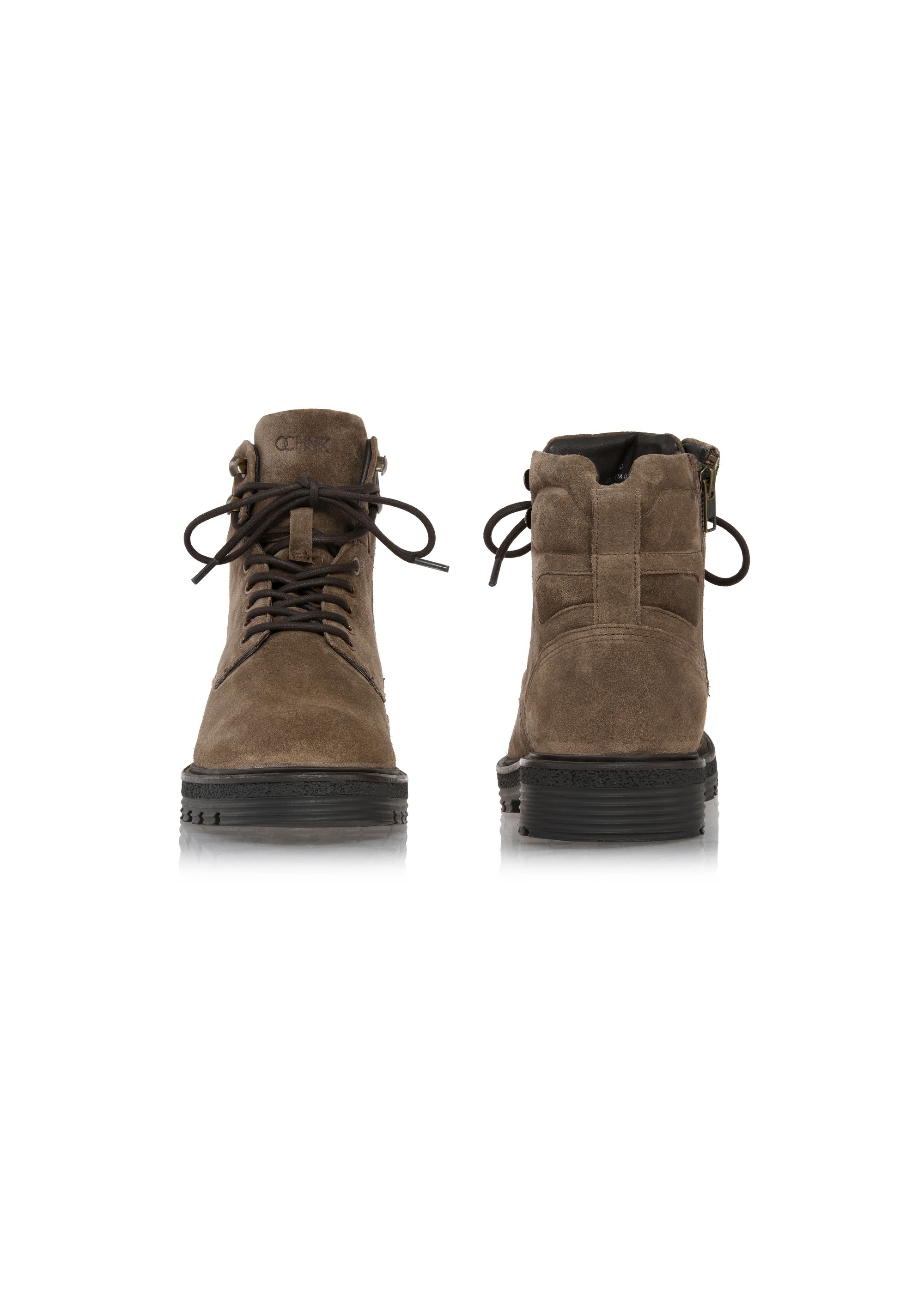 Men's suede boots in brown color BUTYM-0473-93(Z24)-04