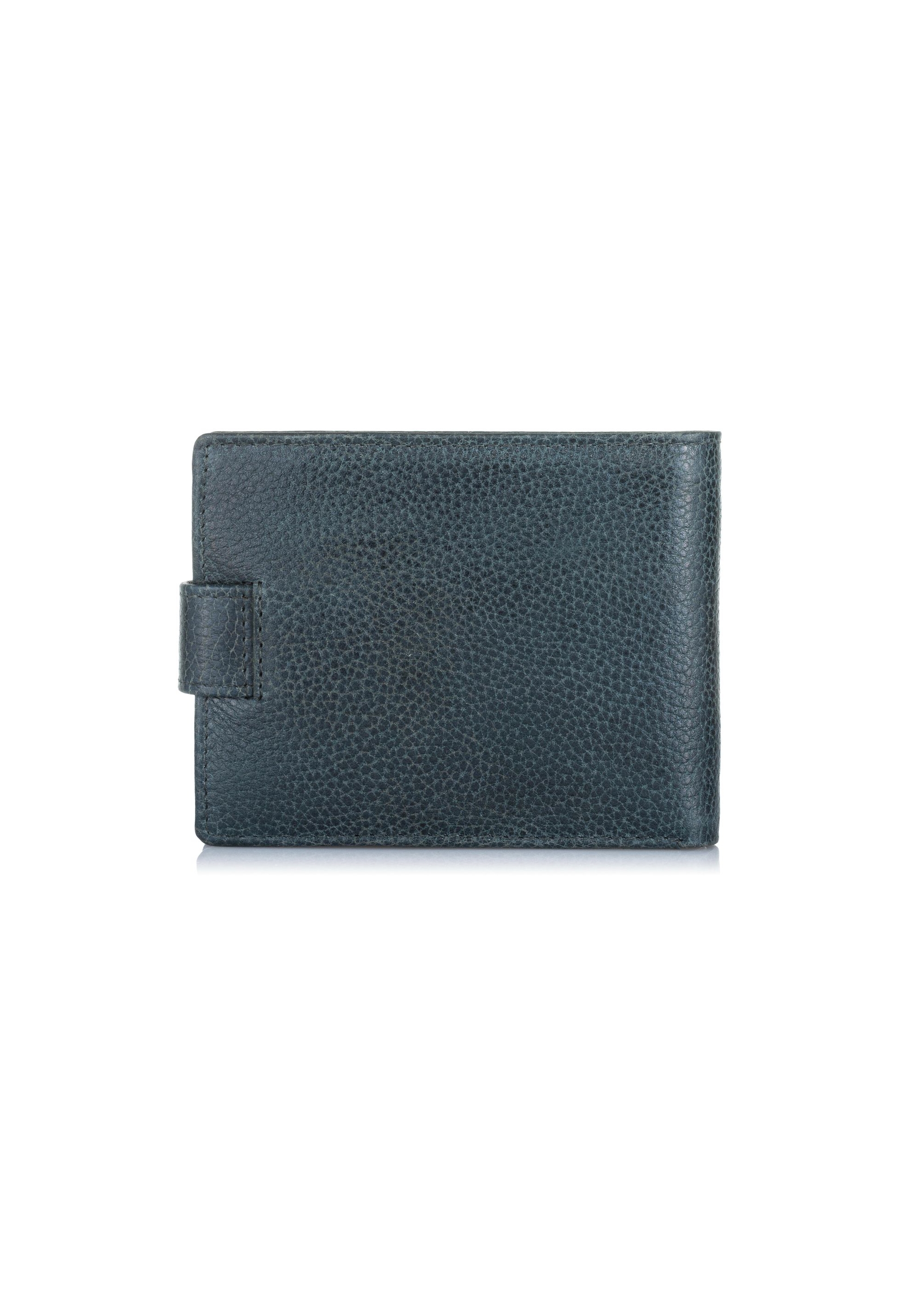 Men's navy blue leather wallet PORMS-0518-69(W23)-03