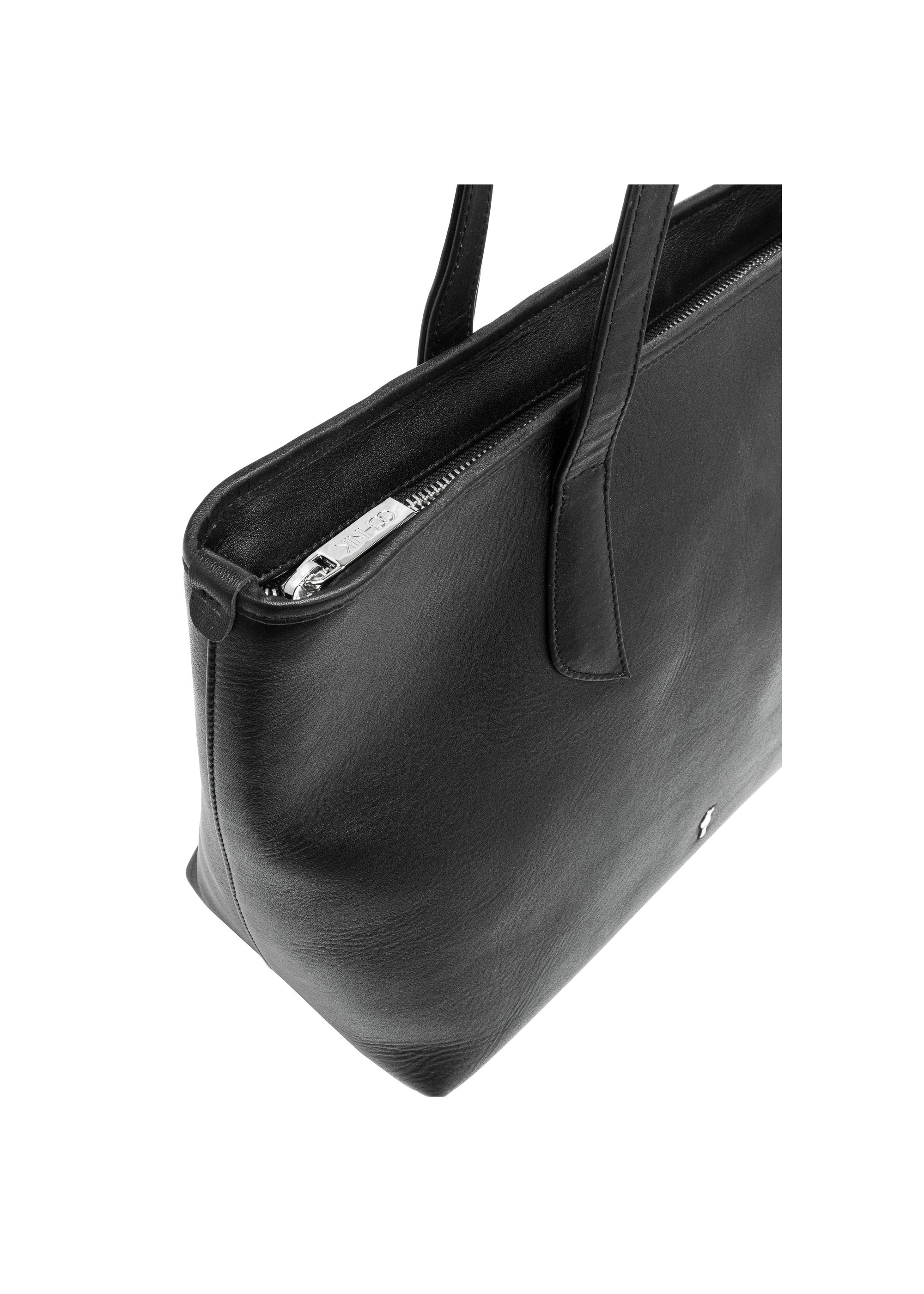 Leather black shopper bag for women TORES-1085-99(W25)-06