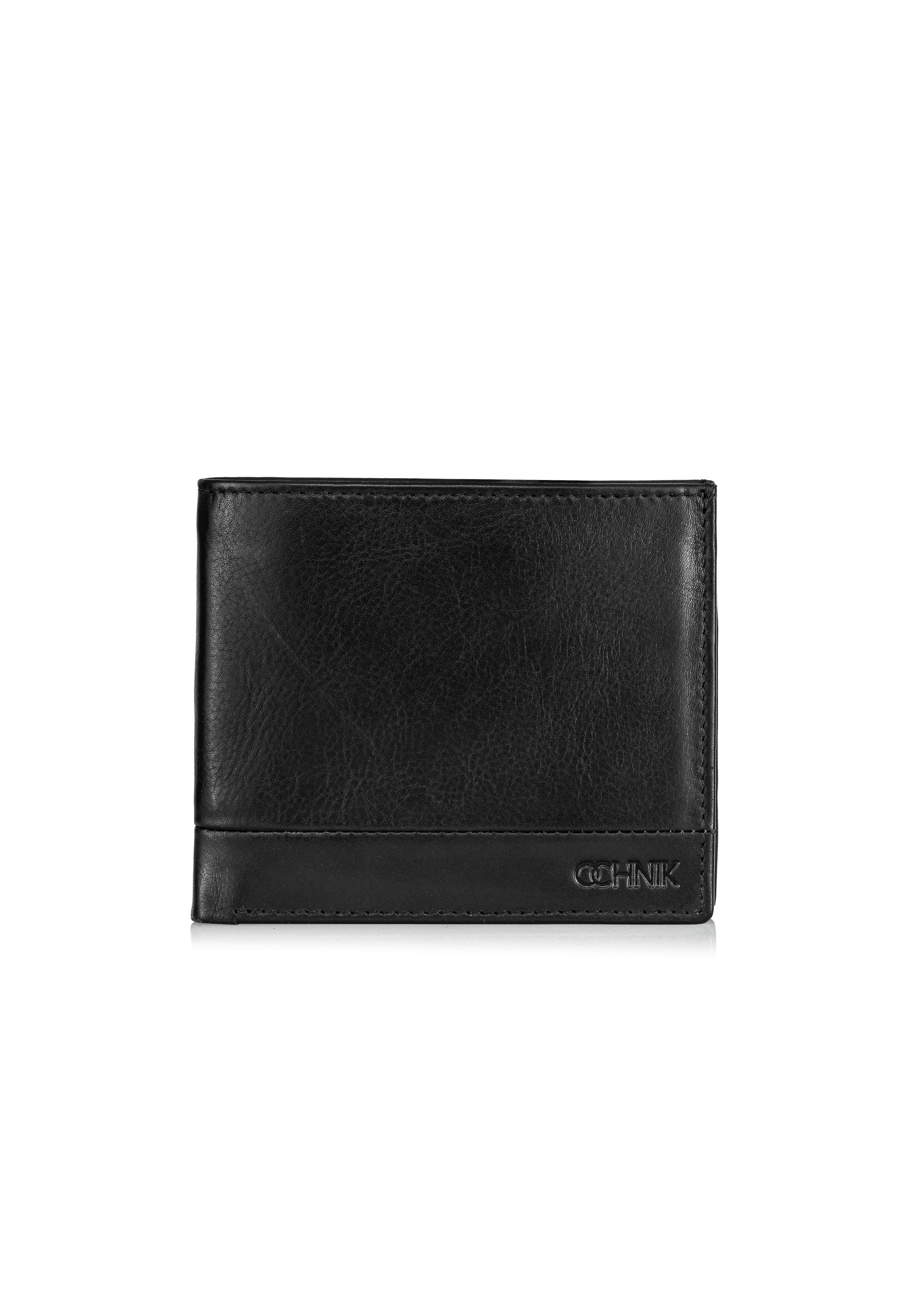 Black men's wallet without clasp PORMS-0624-99(Z24)-07