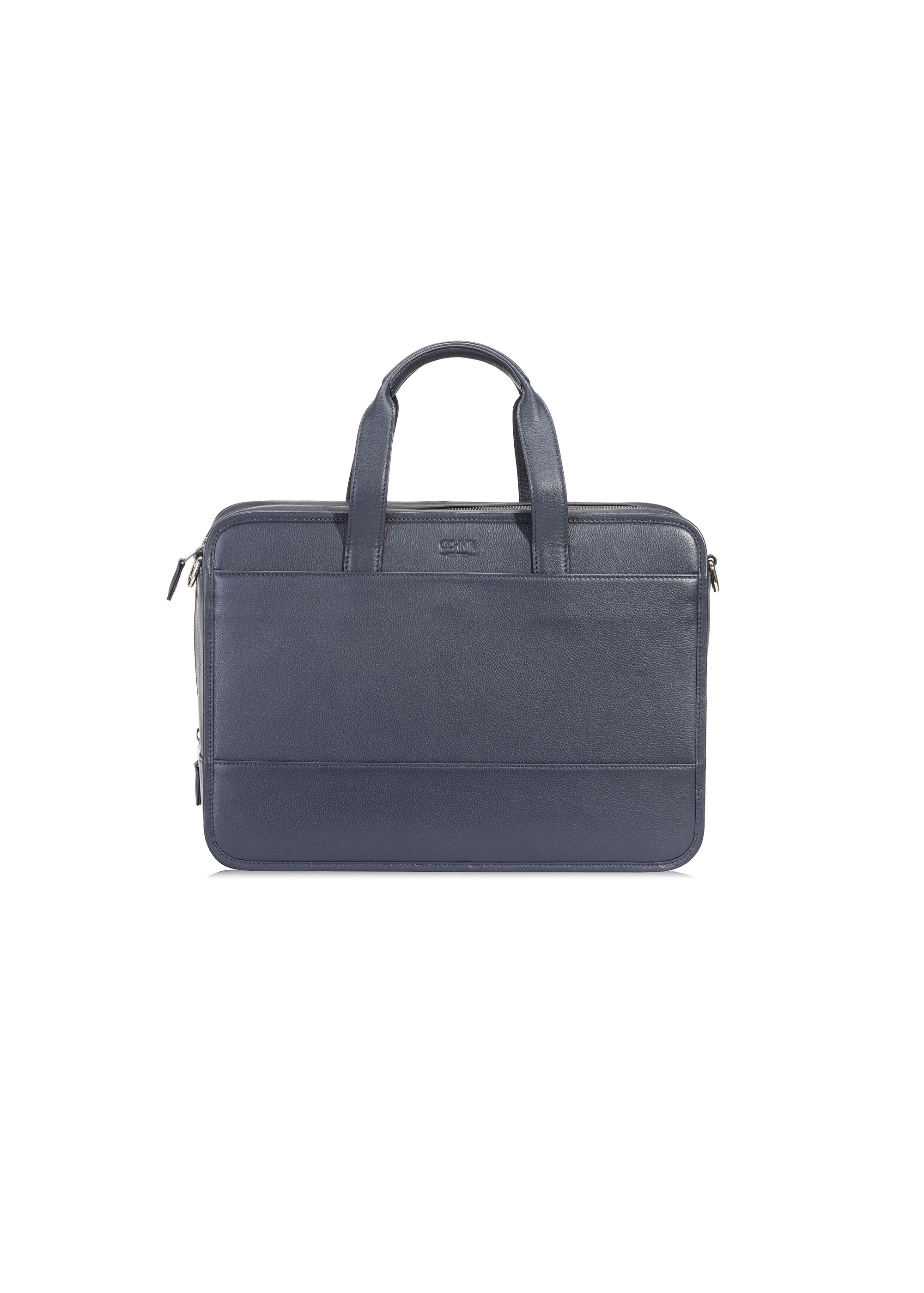 Navy blue leather men's bag TORMS-0448-69(W25)-04