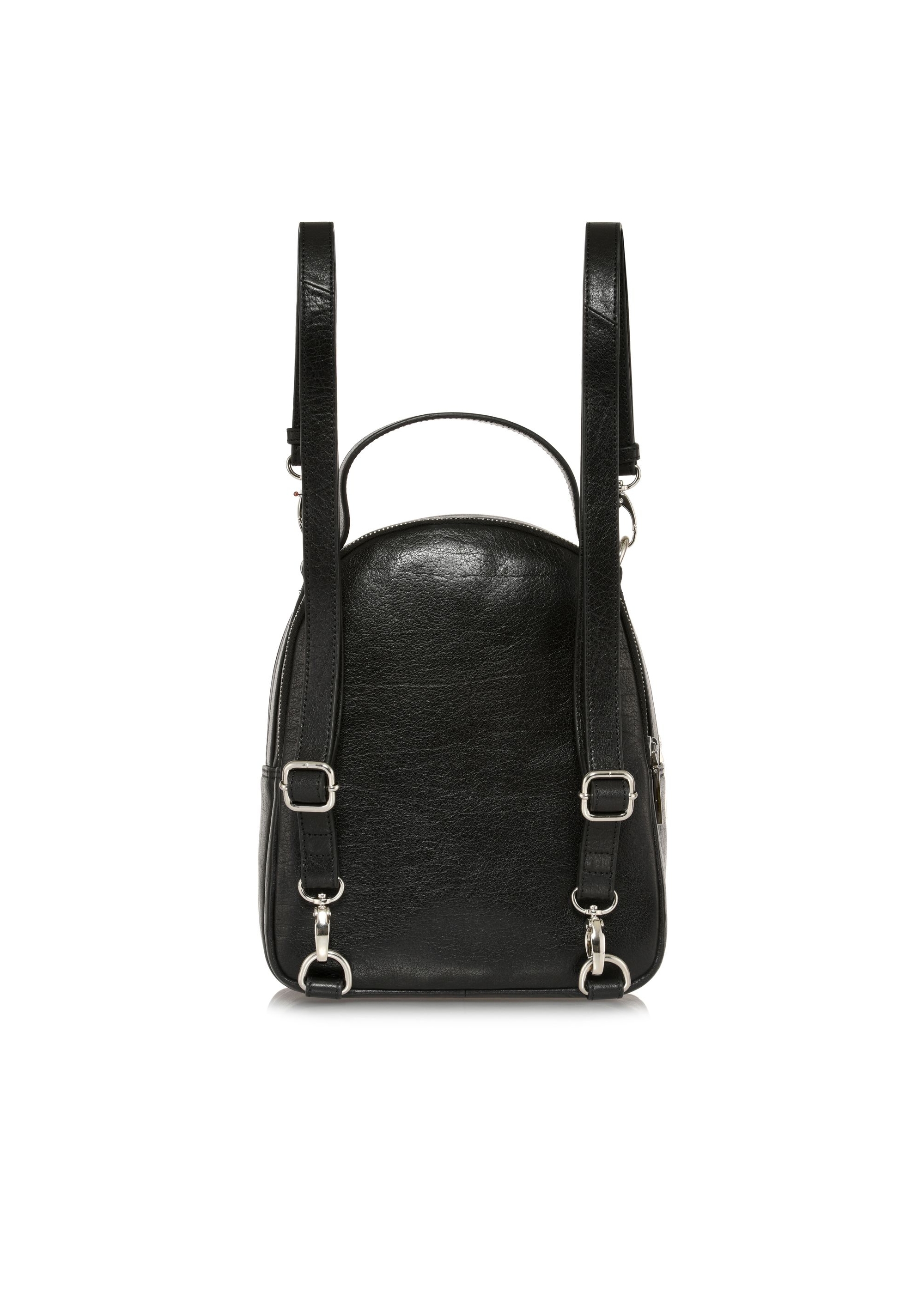 Black leather women's backpack TORES-1048-99(Z24)-03