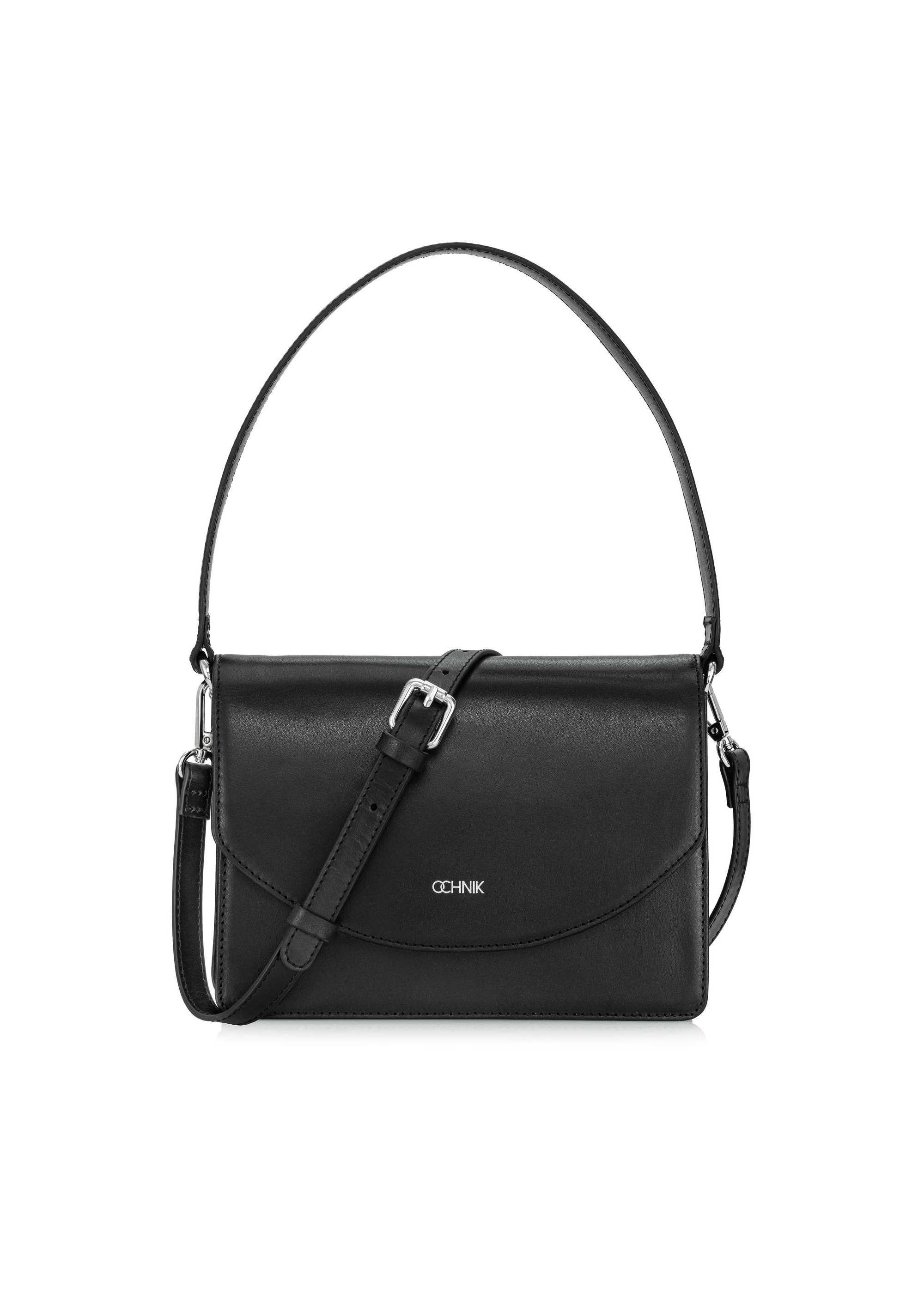 Women's black leather handbag TORES-1059-99(Z24)-01