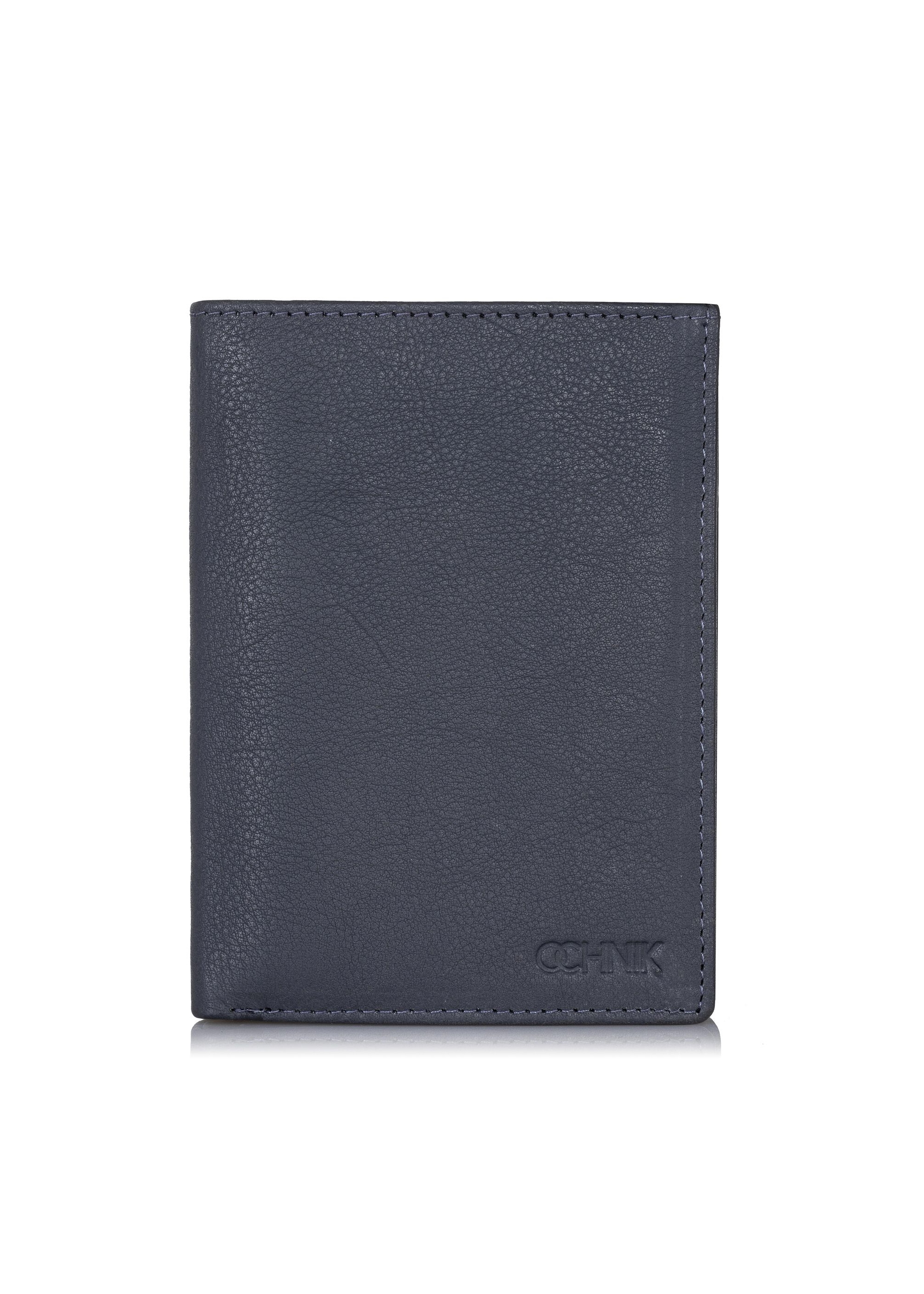 Men's graphite leather wallet PORMS-0545-95(Z23)-01