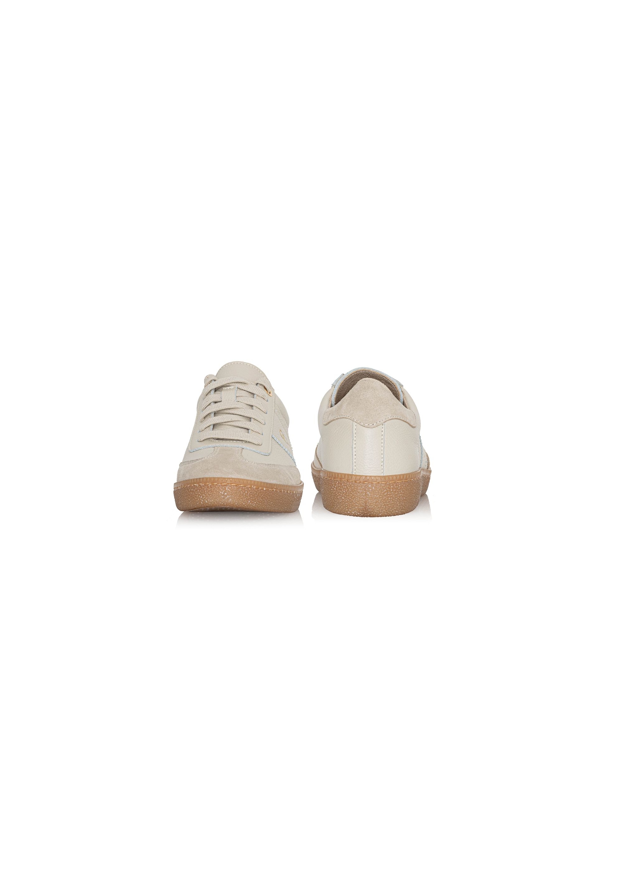 Beige leather women's sneakers BUTYD-1143-81(Z24) photo 4