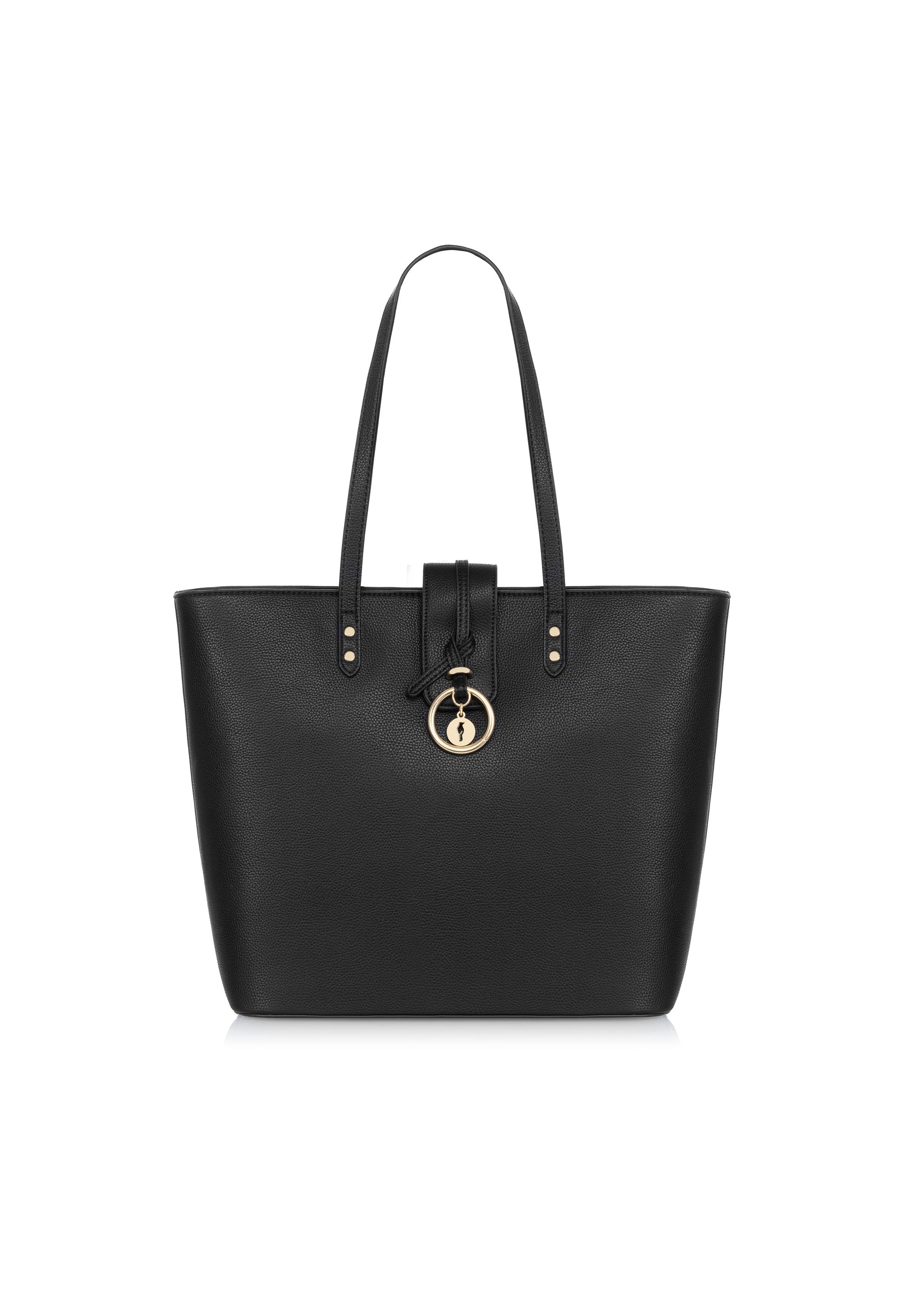 Black women's shopper bag TOREC-0937A-99(W25)-01