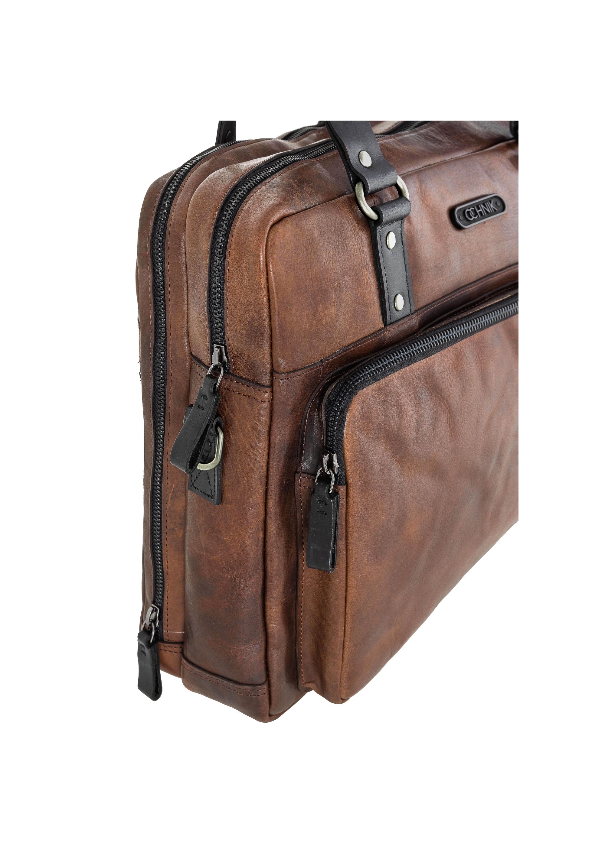 Brown leather men's bag TORMS-0100C-79(W25)-07