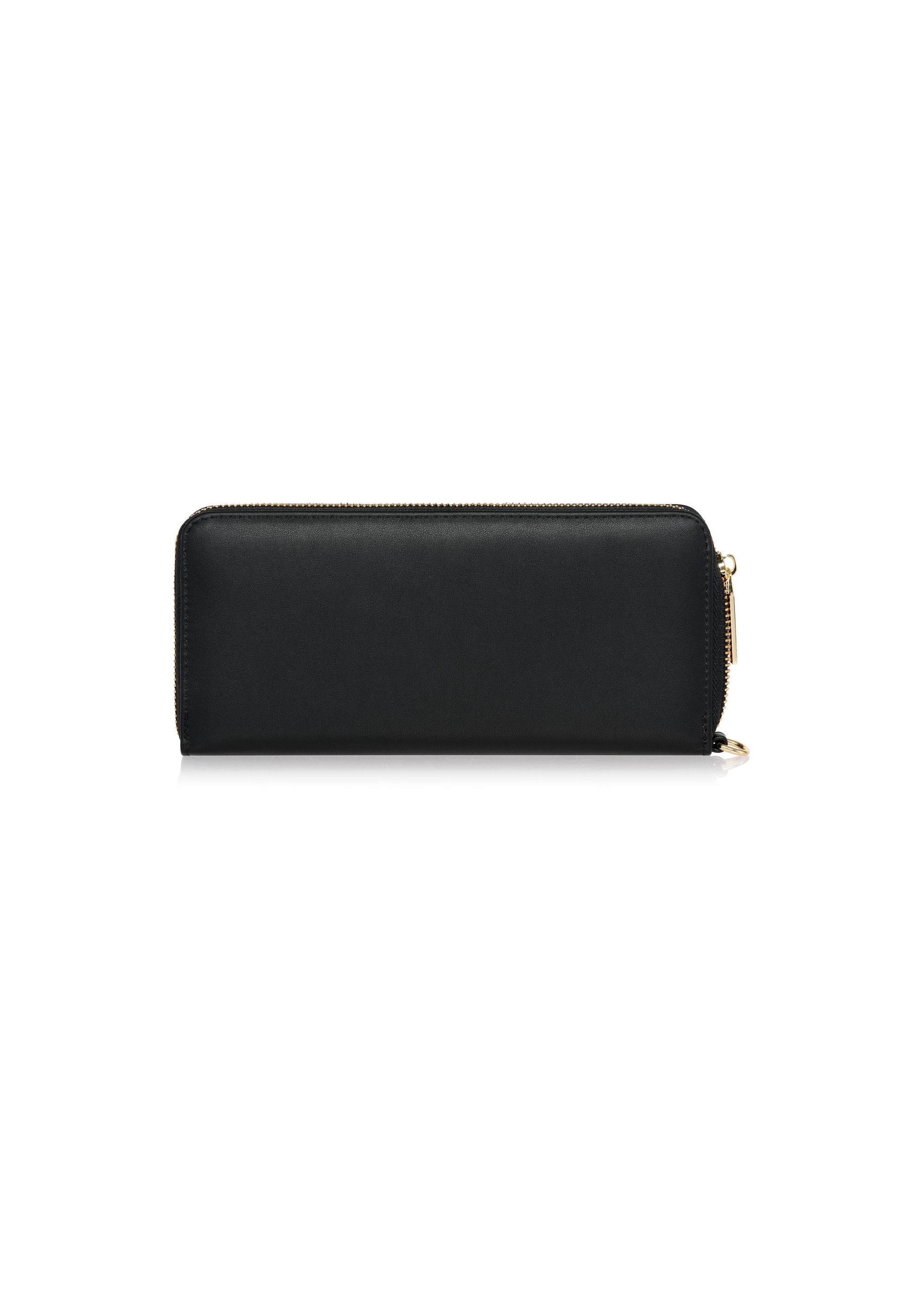 Large black women's wallet with handle POREC-0394-99(Z24)-02