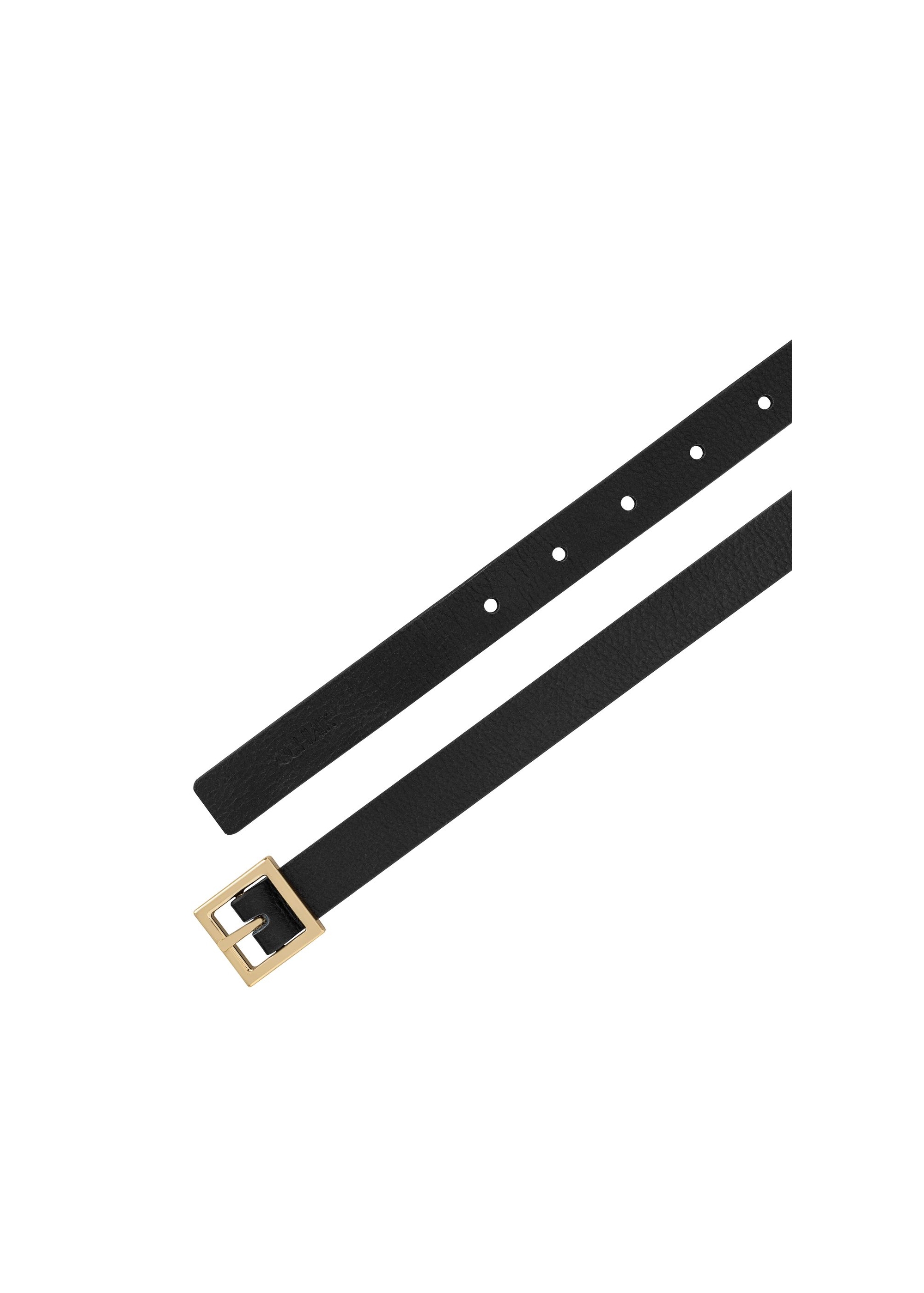 Black leather women's belt PASDS-0315-99(Z24)-03