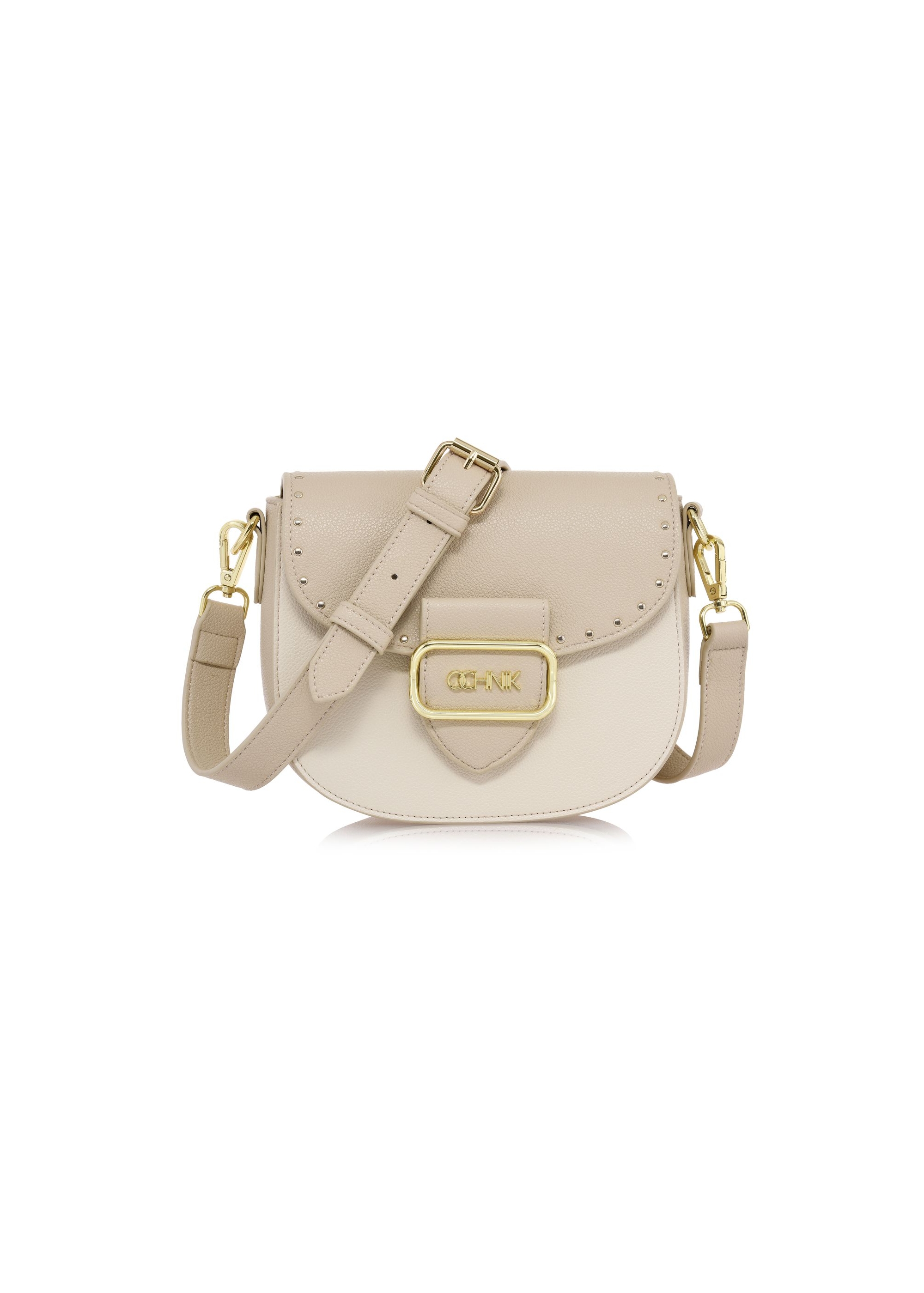 Women's small beige postbag TOREC-0880-81(W24)-01