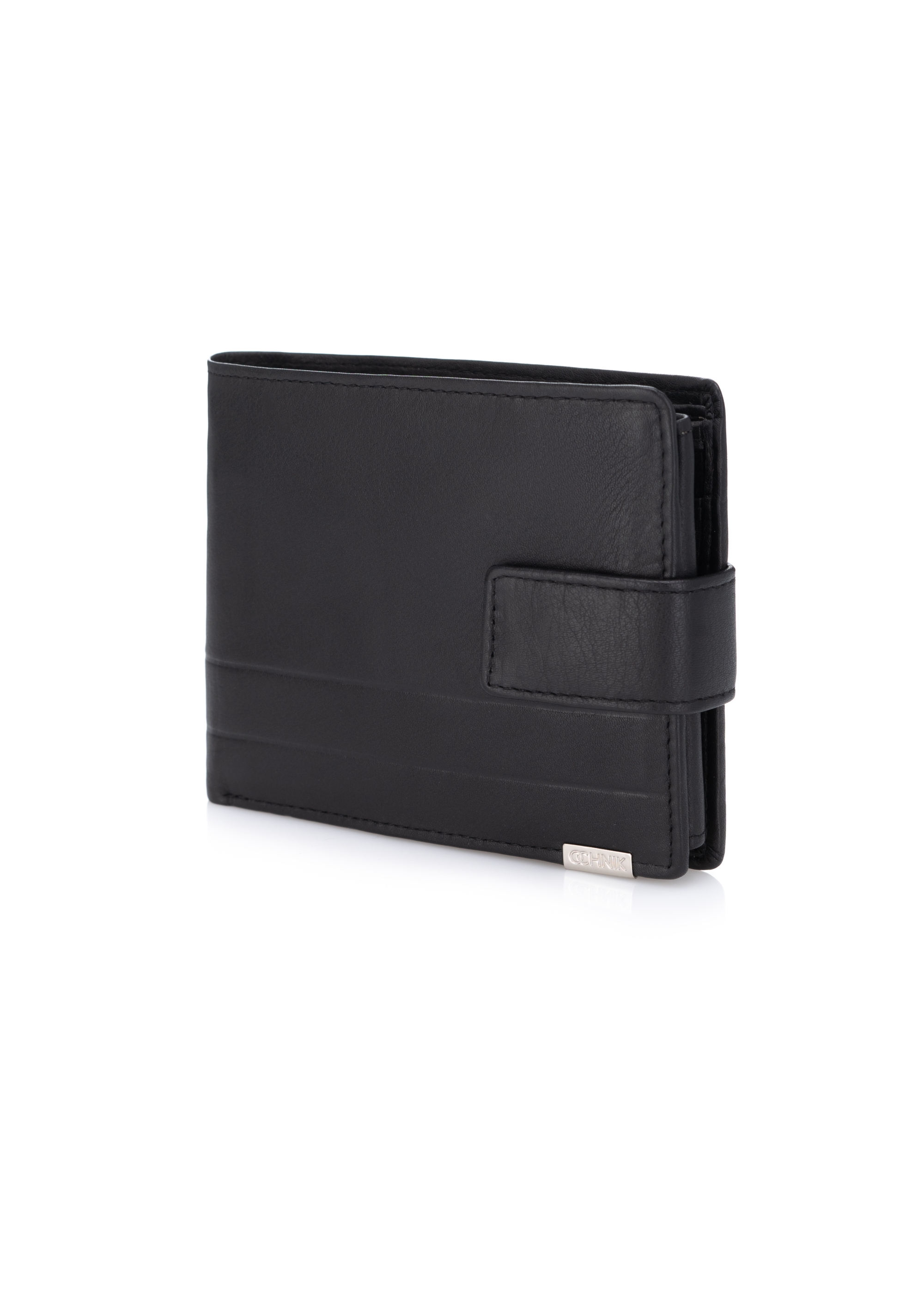 Black leather men's wallet PORMS-0144-99(Z23)-02