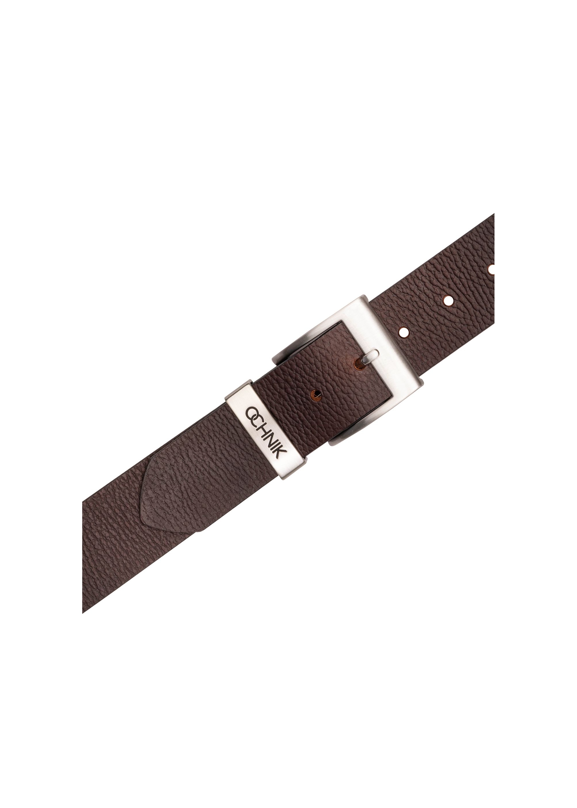 Brown leather men's belt PASMS-0127D-90(Z24)