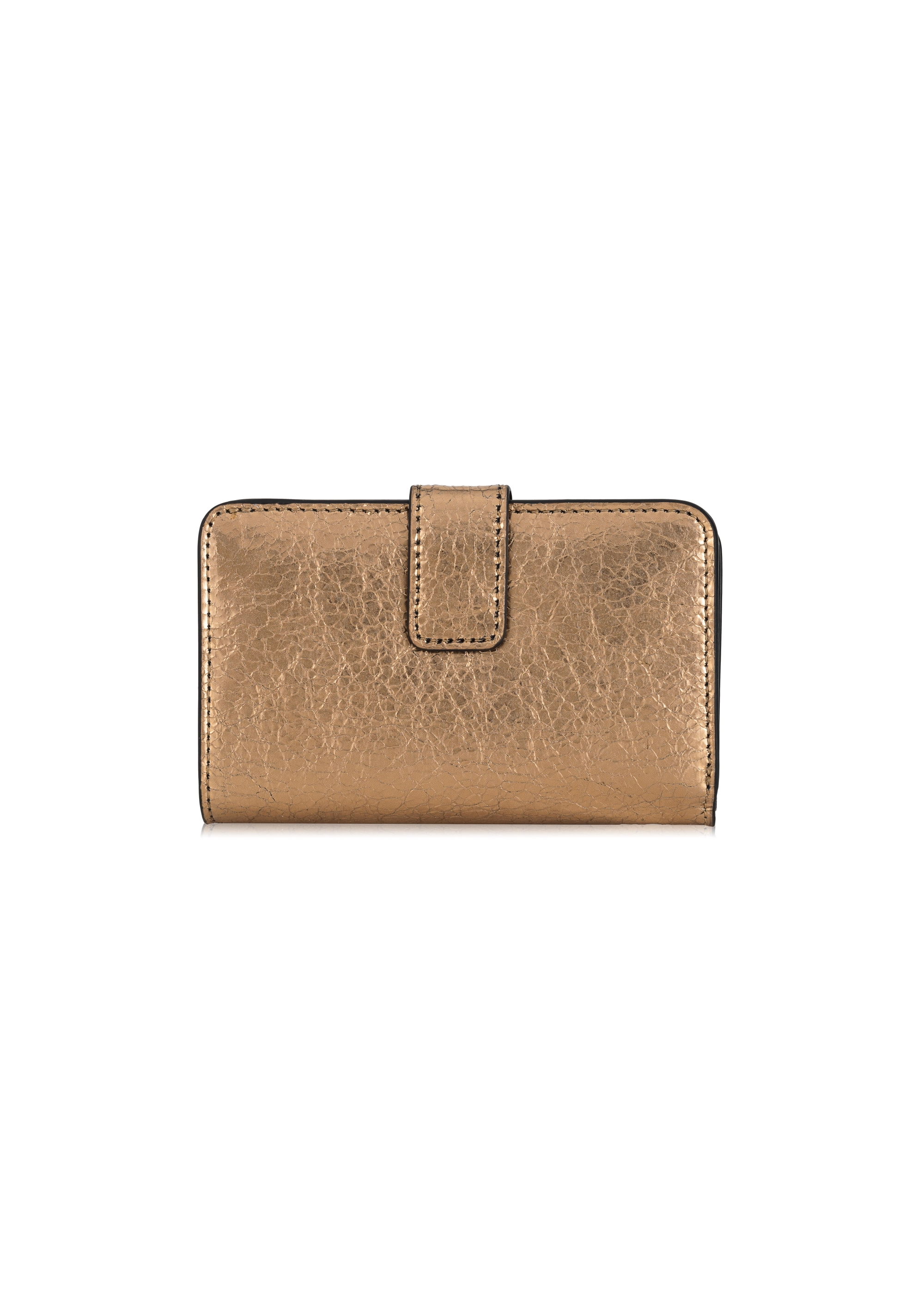 Gold leather women's wallet PORES-0880-28(Z23)-03