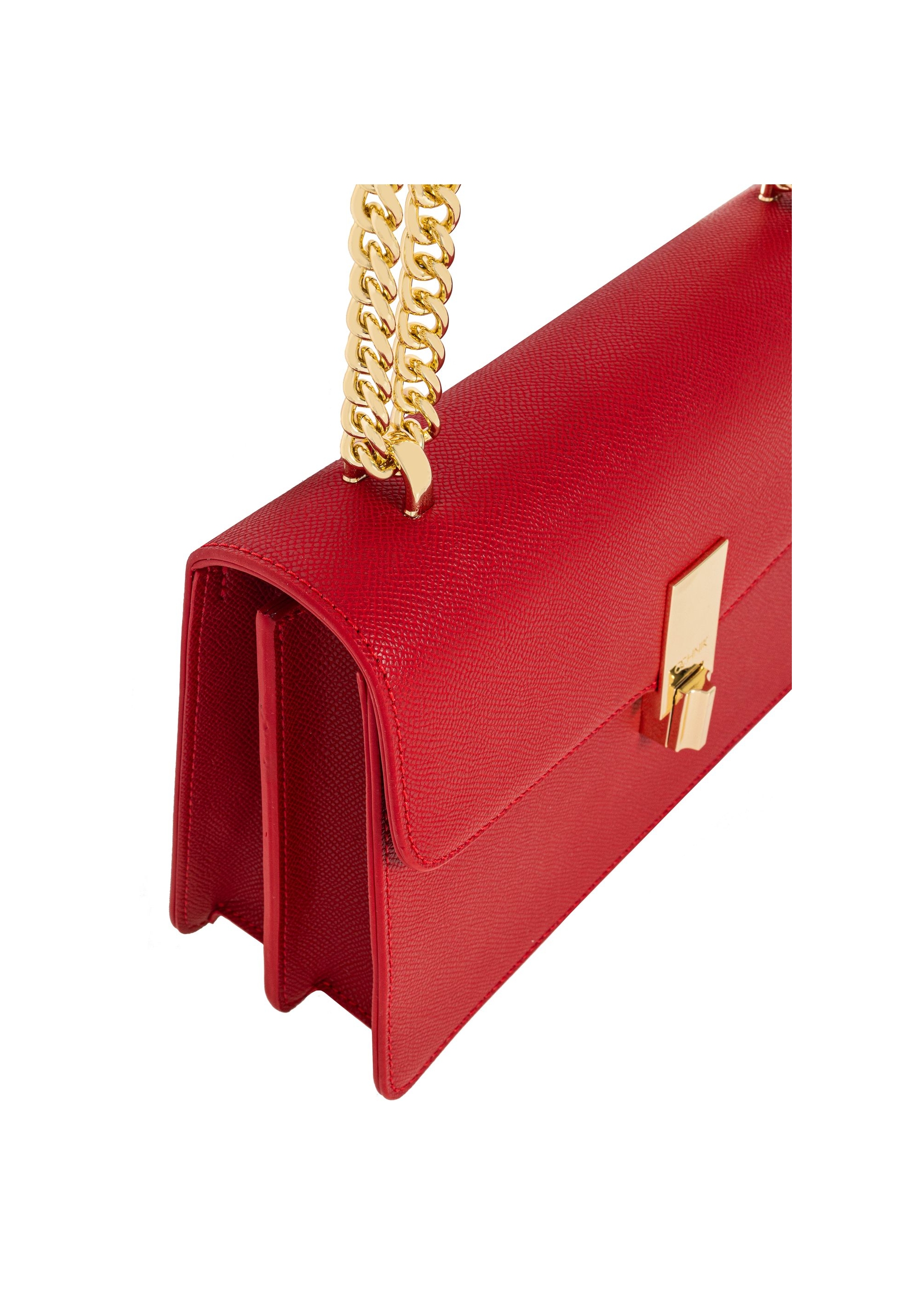 Red women's handbag on a chain TOREC-1023-42(W25)-06