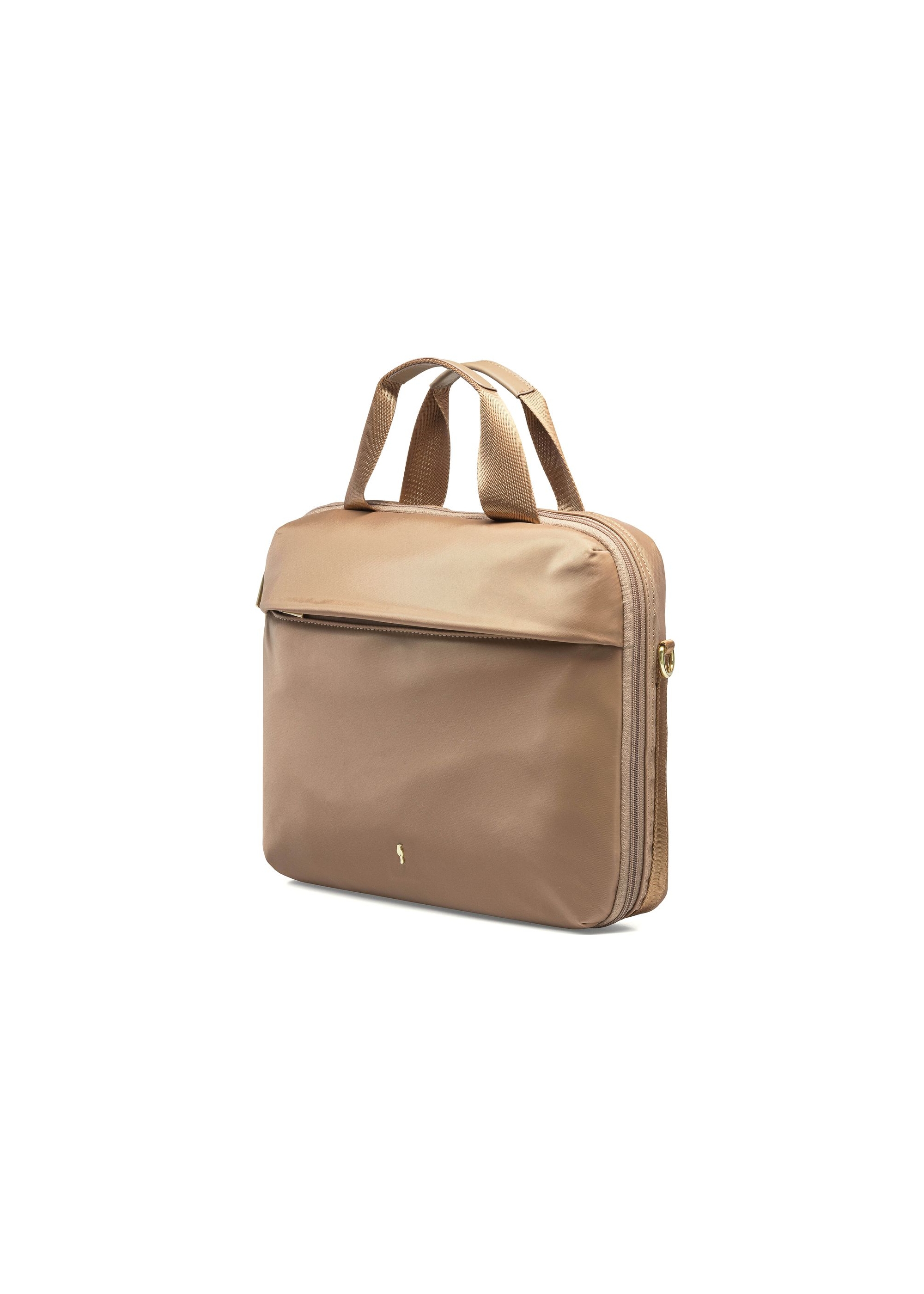 Beige women's laptop bag TOREN-0306-81(W25)-02