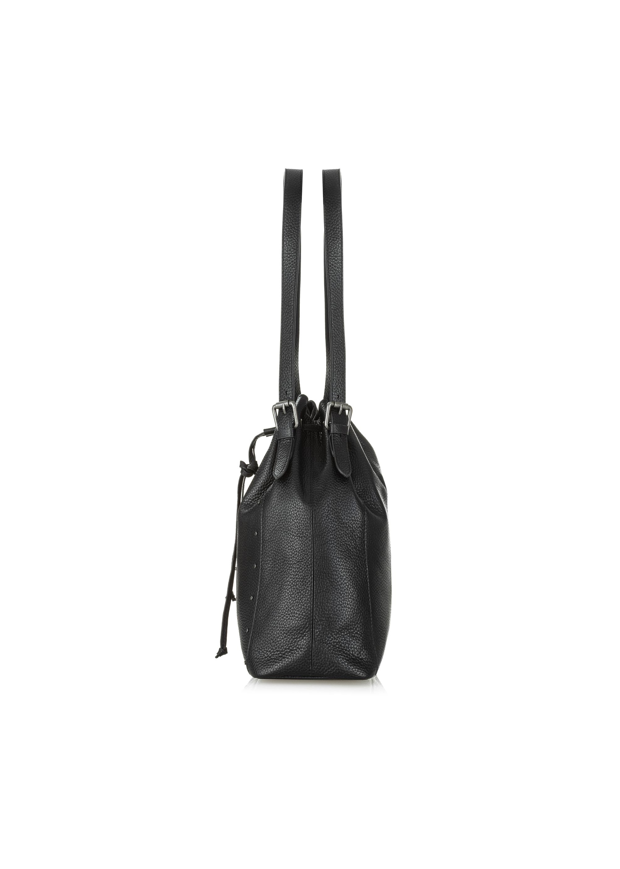 Black leather women's bag TORES-1034-99(Z24)-03